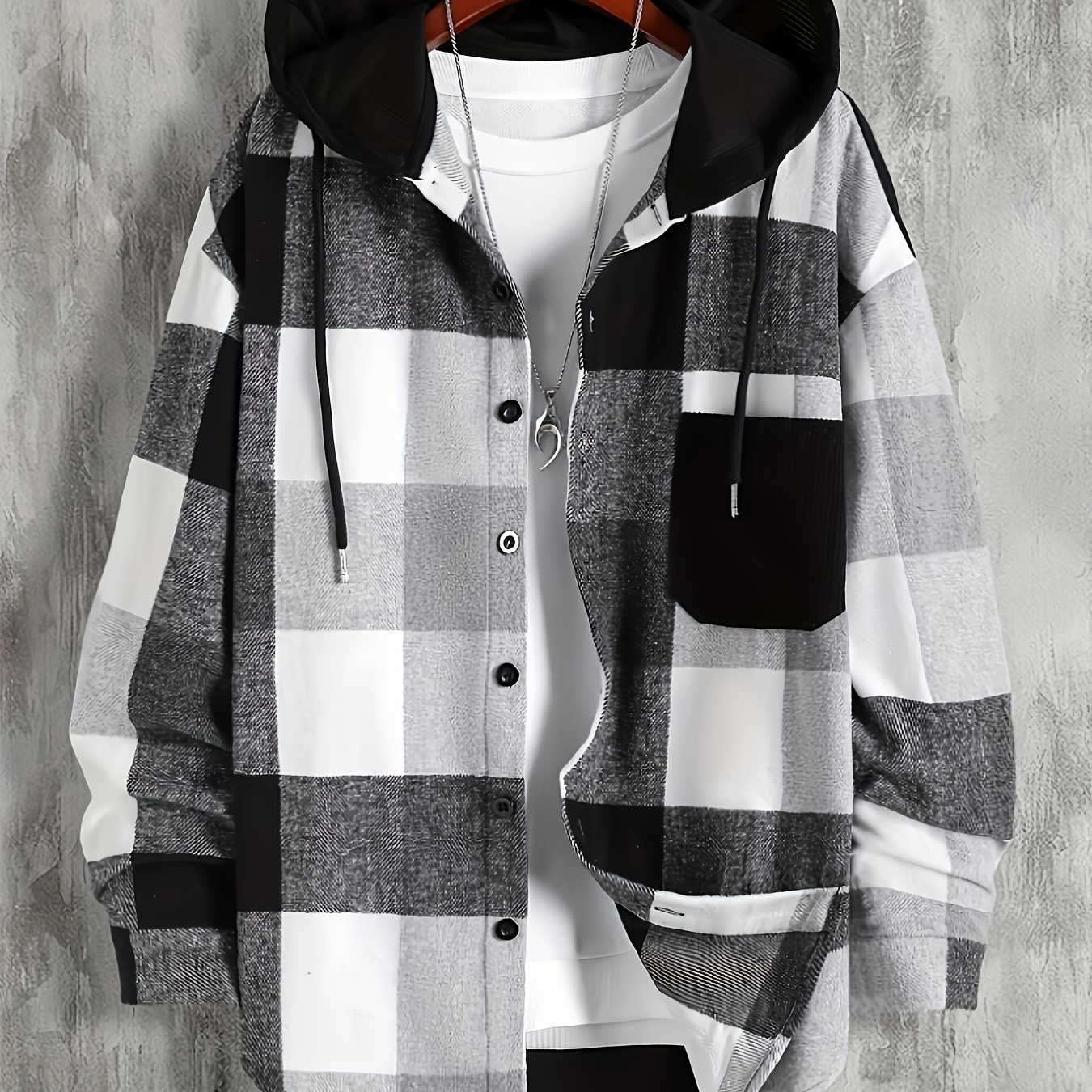 Men's Hooded Casual Jacket, Polyester, Regular Fit, Button-up, Non-stretch, Woven, For Fall/winter Season
Men's Hooded Casual Jacket, Polyester, Regular Fit, Button-up, Non-stretch, Woven, For Fall/winter Season