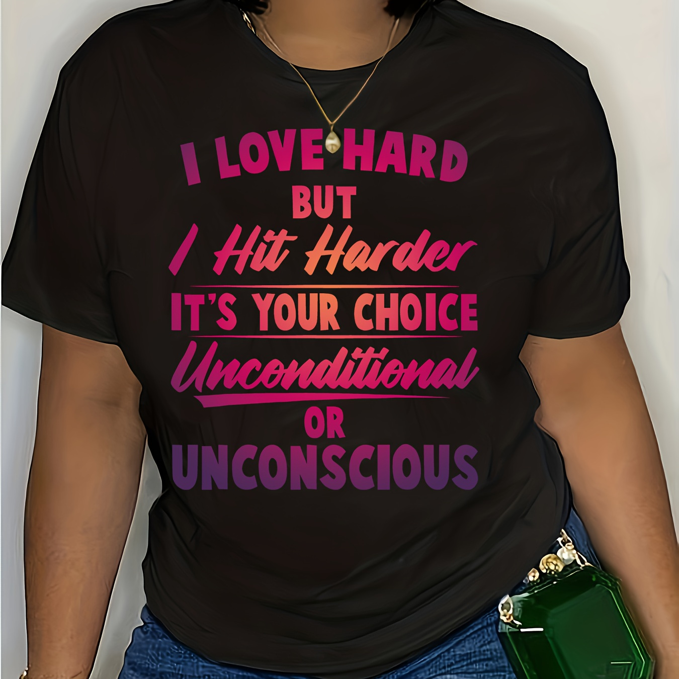 Plus Size Letter Print T-shirt, Casual Crew Neck Short Sleeve T-shirt, Women's Plus Size clothing
Plus Size Letter Print T-shirt, Casual Crew Neck Short Sleeve T-shirt, Women's Plus Size clothing