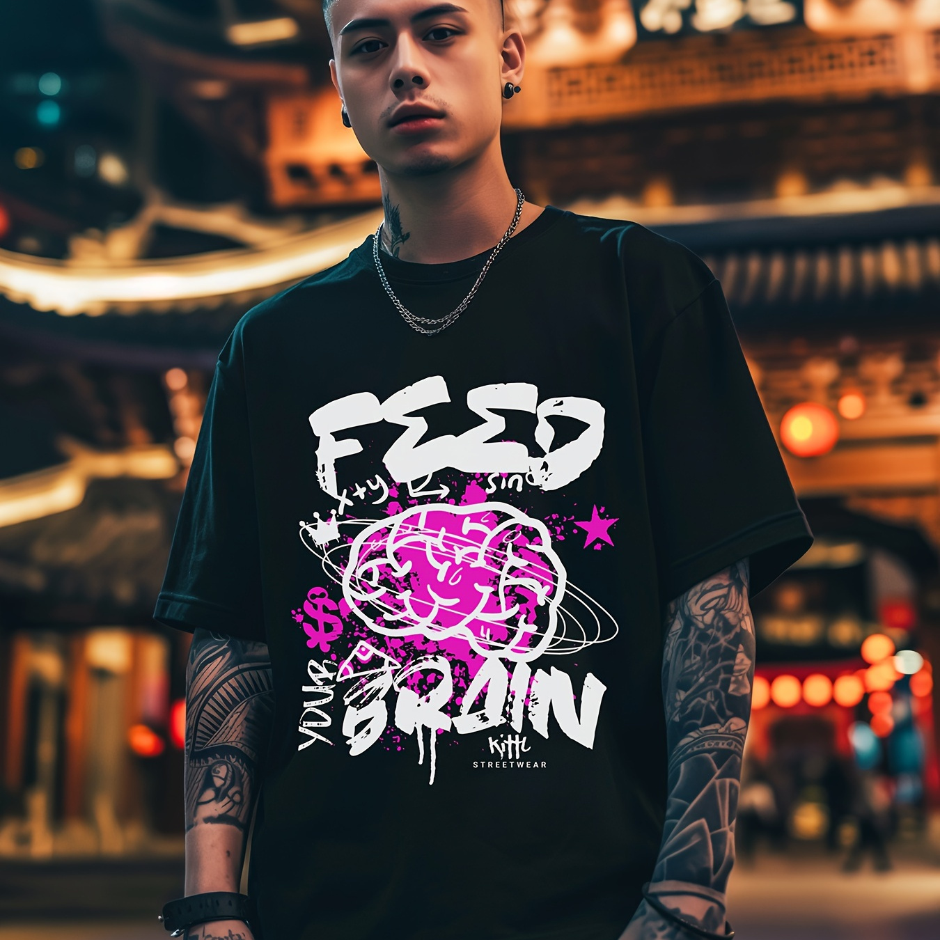 Men's Stylish Graphic T-shirt, Casual Comfy Tee For Summer, Men's Short Sleeve Top For Daily Activities
Men's Stylish Graphic T-shirt, Casual Comfy Tee For Summer, Men's Short Sleeve Top For Daily Activities