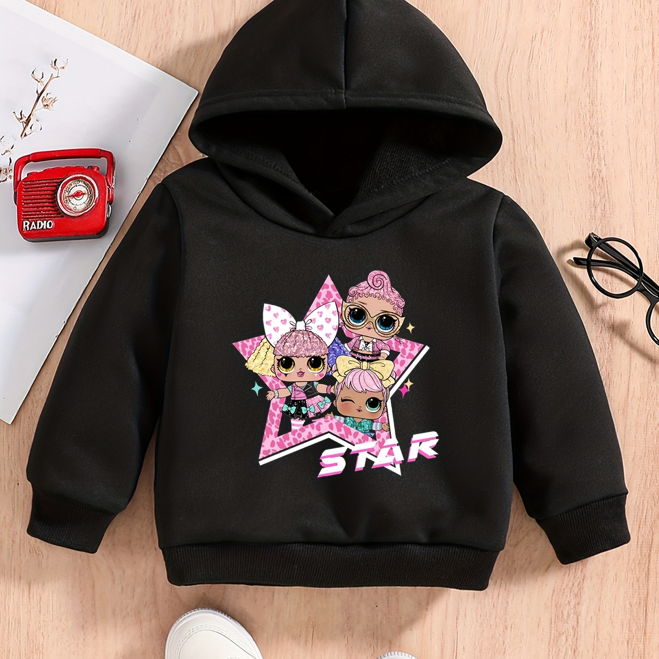 Girl's Hoodies, Cute Sweet Cartoon Doll Print Hooded Sweatshirt For Autumn/winter, Kids Clothing
Girl's Hoodies, Cute Sweet Cartoon Doll Print Hooded Sweatshirt For Autumn/winter, Kids Clothing