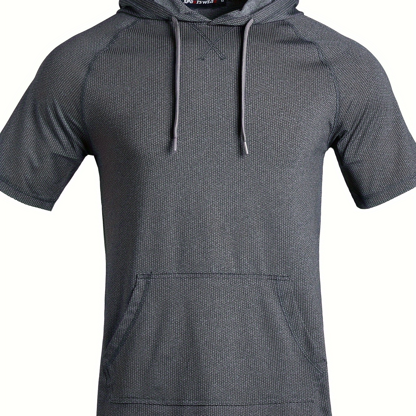 Solid Casual Men's Cotton Short Sleeve Pullover Hoodie Tee With Kangaroo Pockets, Sweatshirt Tops For Summer Outdoor Sports Activities
Solid Casual Men's Cotton Short Sleeve Pullover Hoodie Tee With Kangaroo Pockets, Sweatshirt Tops For Summer Outdoor Sports Activities