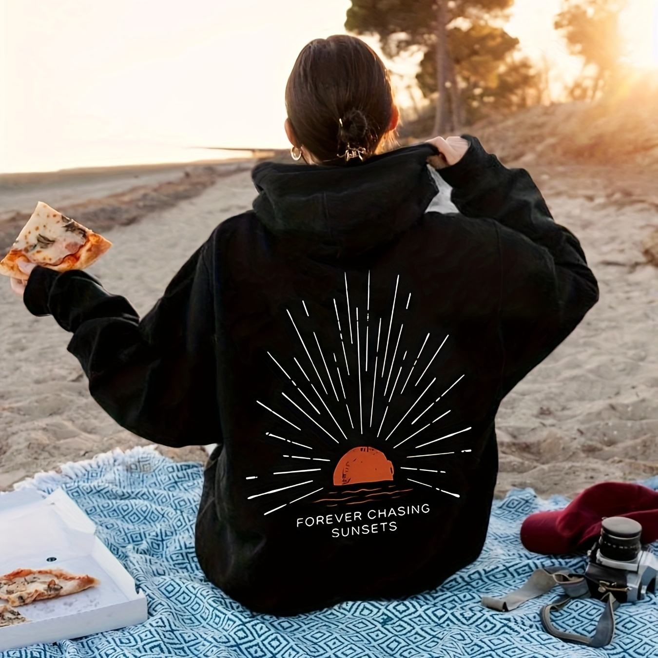 Sun Print Hoodie, Drawstring Casual Hooded Sweatshirt For Fall & Spring, Women's Clothing
Sun Print Hoodie, Drawstring Casual Hooded Sweatshirt For Fall & Spring, Women's Clothing