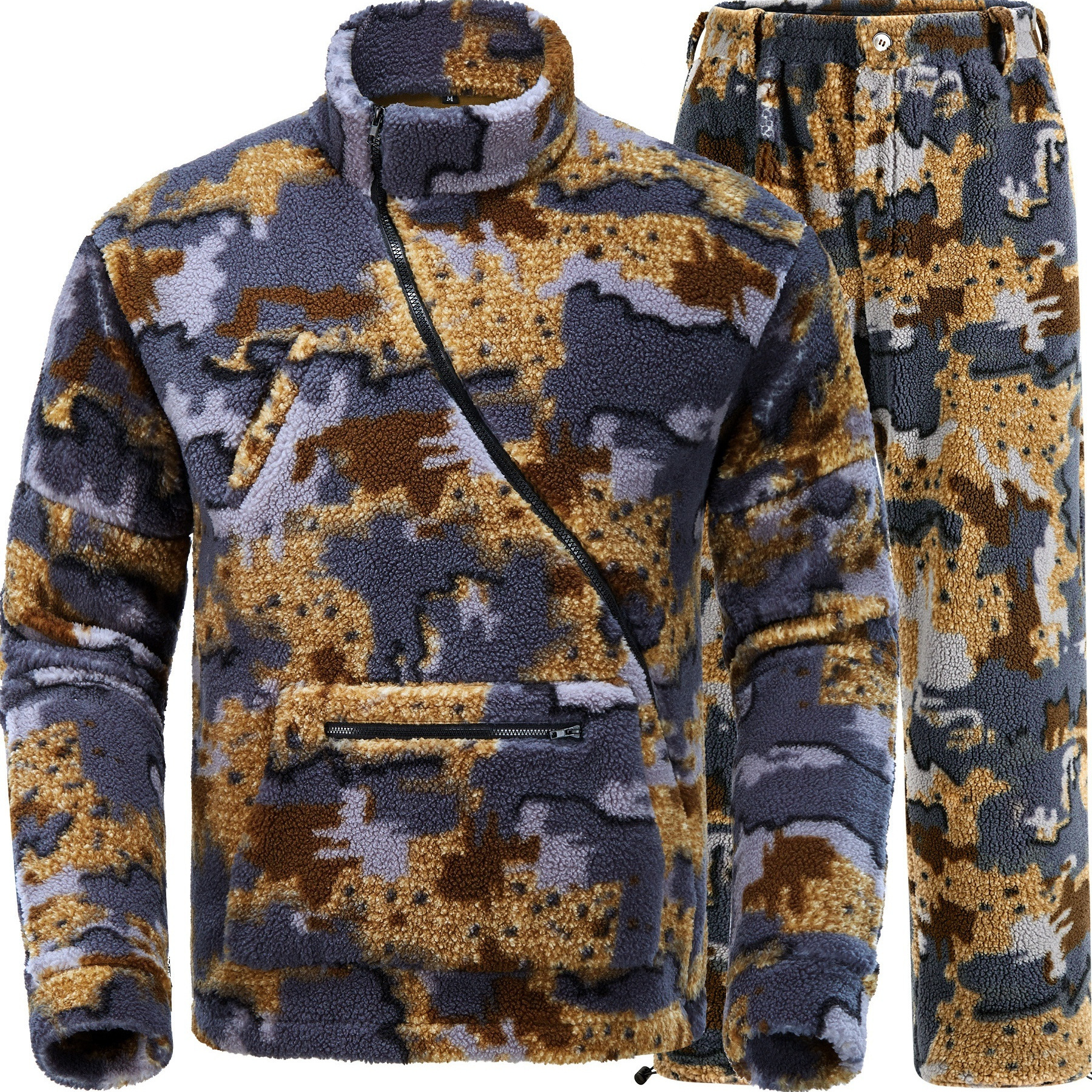 New View Men's Suit, Zipper And Safety Harness Port Design For Bow Hunters, 5 Pockets On Jacket, 2 Pockets On Pants, Soft Fleece Fabric, , Warm, Silent, For Deer Bow Hunting
New View Men's Suit, Zipper And Safety Harness Port Design For Bow Hunters, 5 Pockets On Jacket, 2 Pockets On Pants, Soft Fleece Fabric, , Warm, Silent, For Deer Bow Hunting