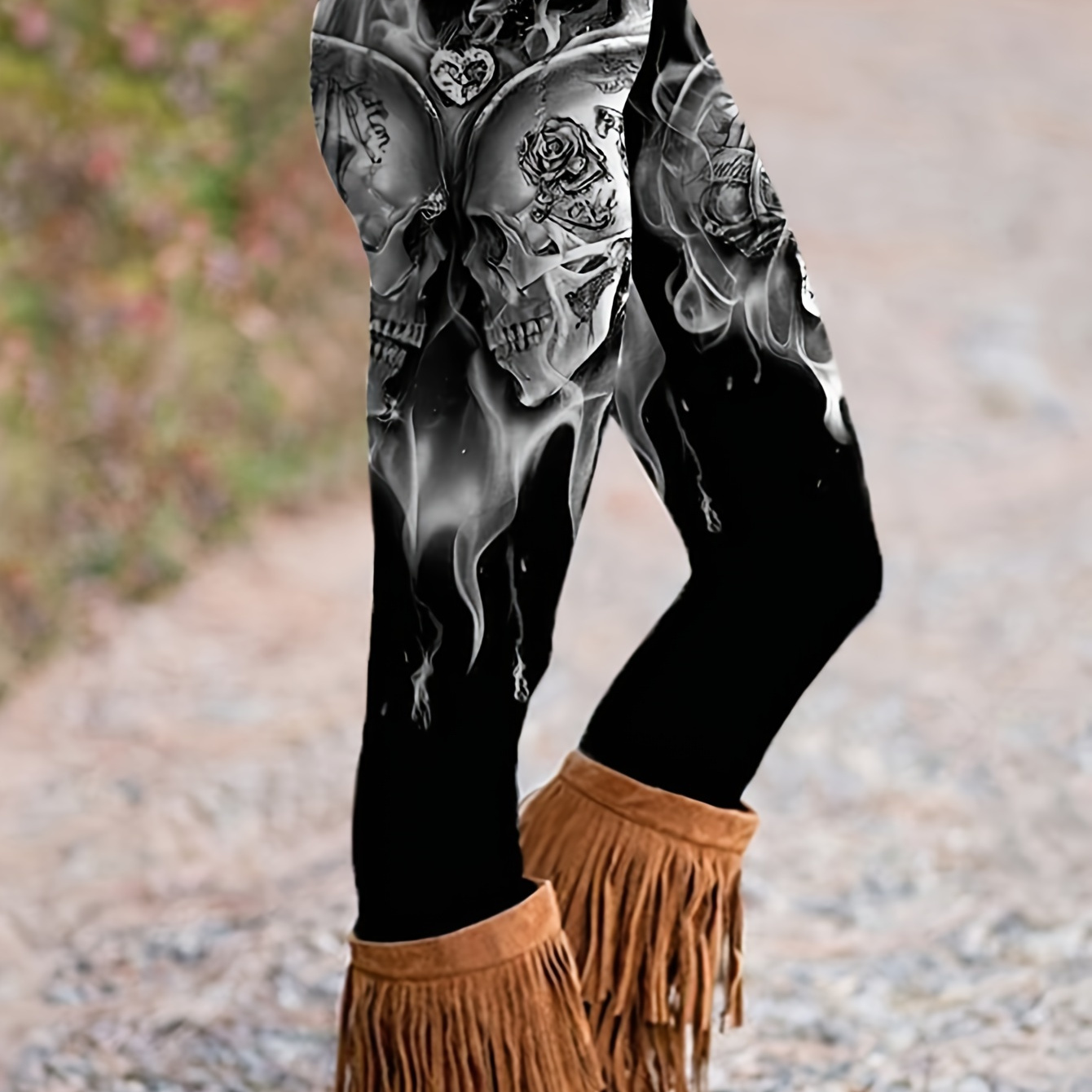 Women's Casual Skull Print Leggings, Polyester Knit Fabric With Elastane, , 200g/m², For Pants
Women's Casual Skull Print Leggings, Polyester Knit Fabric With Elastane, , 200g/m², For Pants