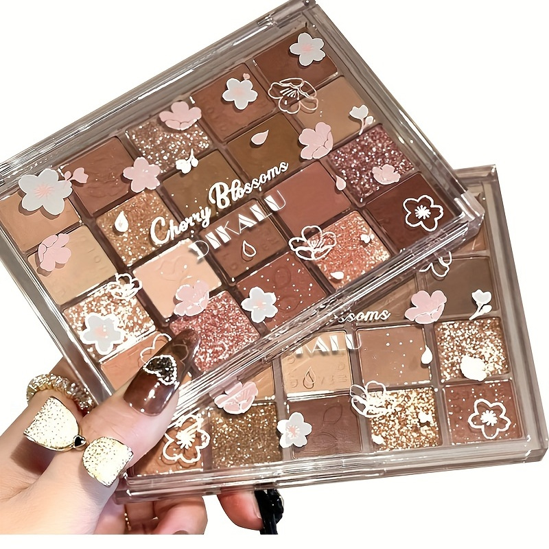 

20 Colors Earth Brown Tone Glitter Eyeshadow Palette - Creamy, Shimmer, Shiny, Matte Texture - Waterproof Eyeshadow Cosmetic Tool