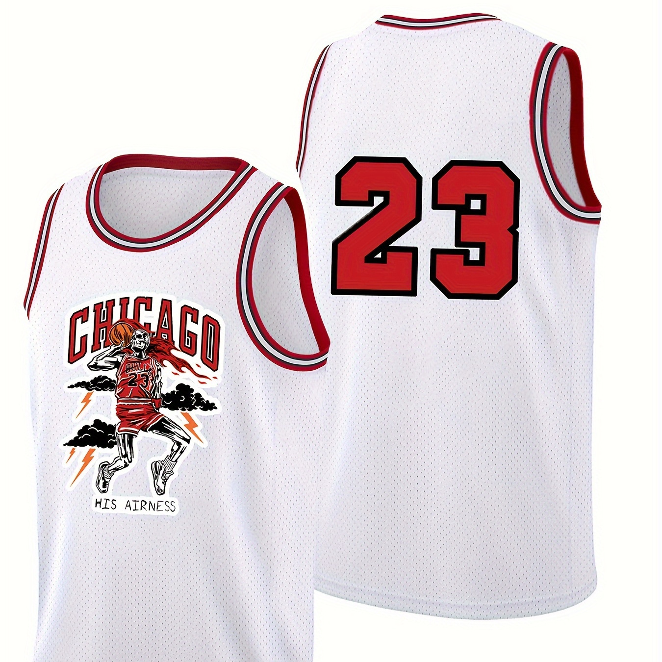 Men's Basketball Jersey, # 23 White Classic Vintage Embroidery Sleeveless Moisture-wicking Breathable Tank Top Basketball Jersey
Men's Basketball Jersey, # 23 White Classic Vintage Embroidery Sleeveless Moisture-wicking Breathable Tank Top Basketball Jersey