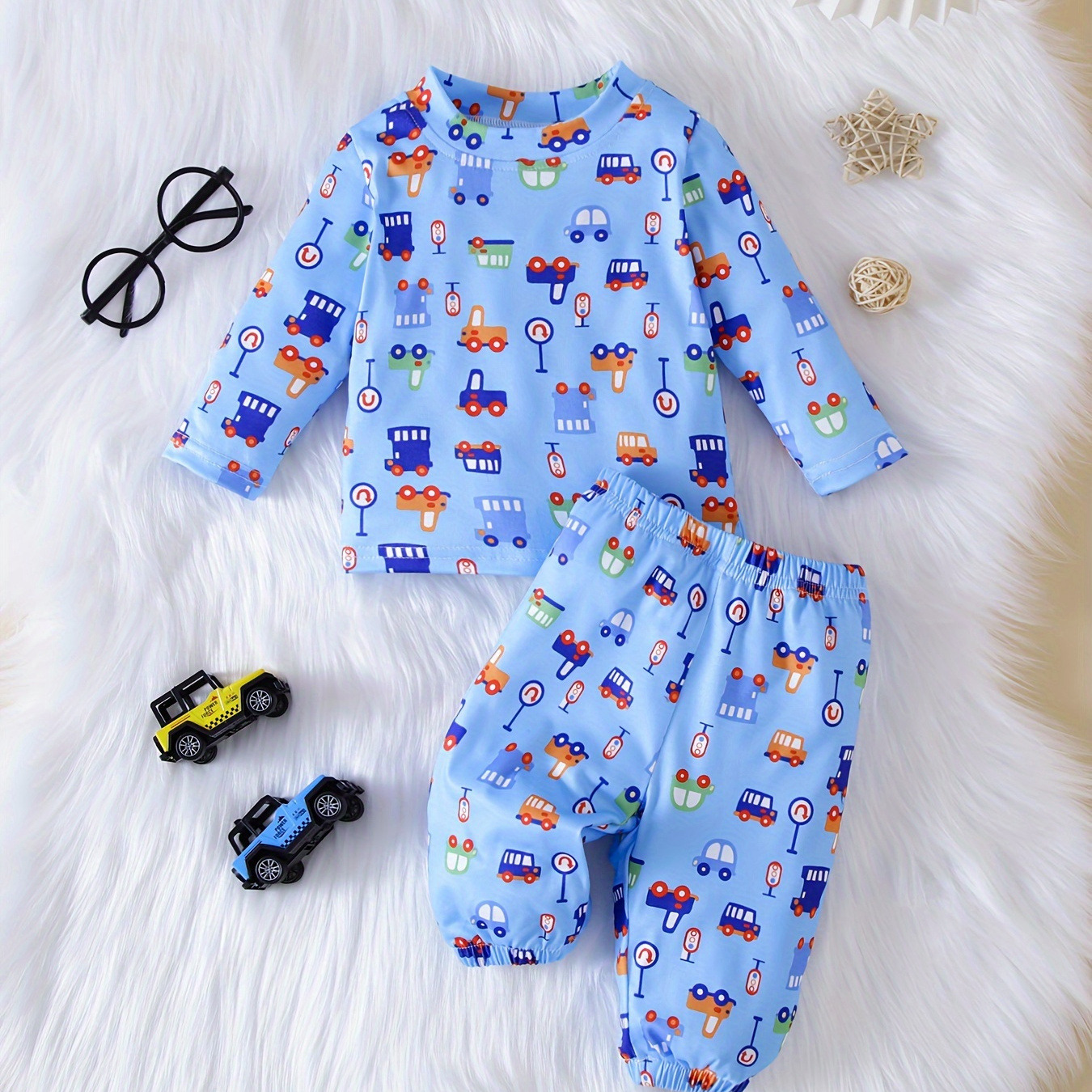 2pcs Baby's Colorful Car Allover Print Set, Long Sleeve Top & Pants, Baby Boy's Clothing, As Gift
2pcs Baby's Colorful Car Allover Print Set, Long Sleeve Top & Pants, Baby Boy's Clothing, As Gift