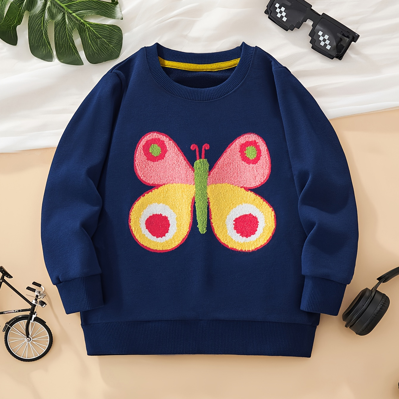 Girl's Stylish Cotton Butterfly Pattern Sweatshirt - Breathable & Stretchy Long Sleeve Shirt For Fall/winter
Girl's Stylish Cotton Butterfly Pattern Sweatshirt - Breathable & Stretchy Long Sleeve Shirt For Fall/winter