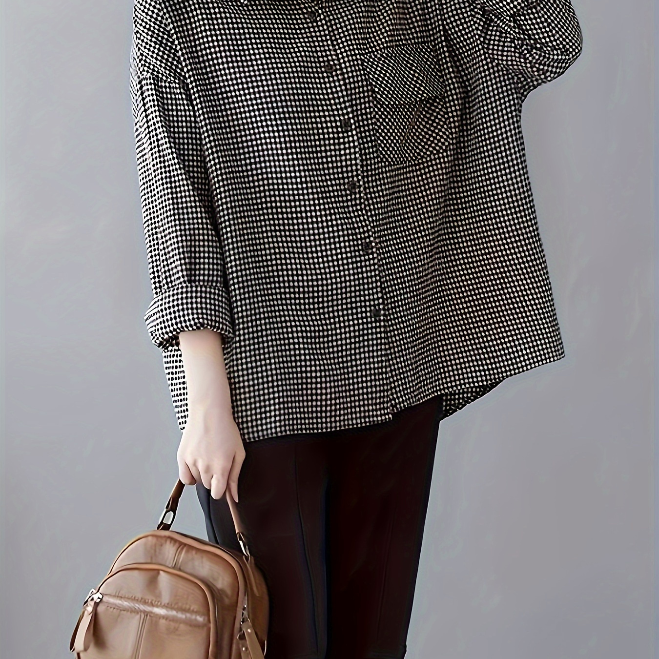 Classic Plaid Button-up Shirt With Pockets - Casual Long Sleeve, Polyester, Machine Washable - Women's Fashion
Classic Plaid Button-up Shirt With Pockets - Casual Long Sleeve, Polyester, Machine Washable - Women's Fashion