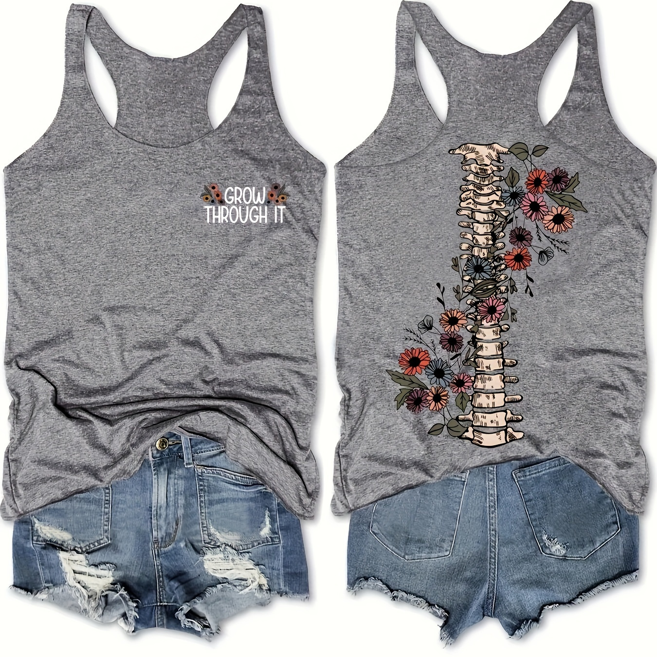 Floral Print Crew Neck Tank Top, Casual Sleeveless Tank Top For Summer, Women's Clothing
Floral Print Crew Neck Tank Top, Casual Sleeveless Tank Top For Summer, Women's Clothing