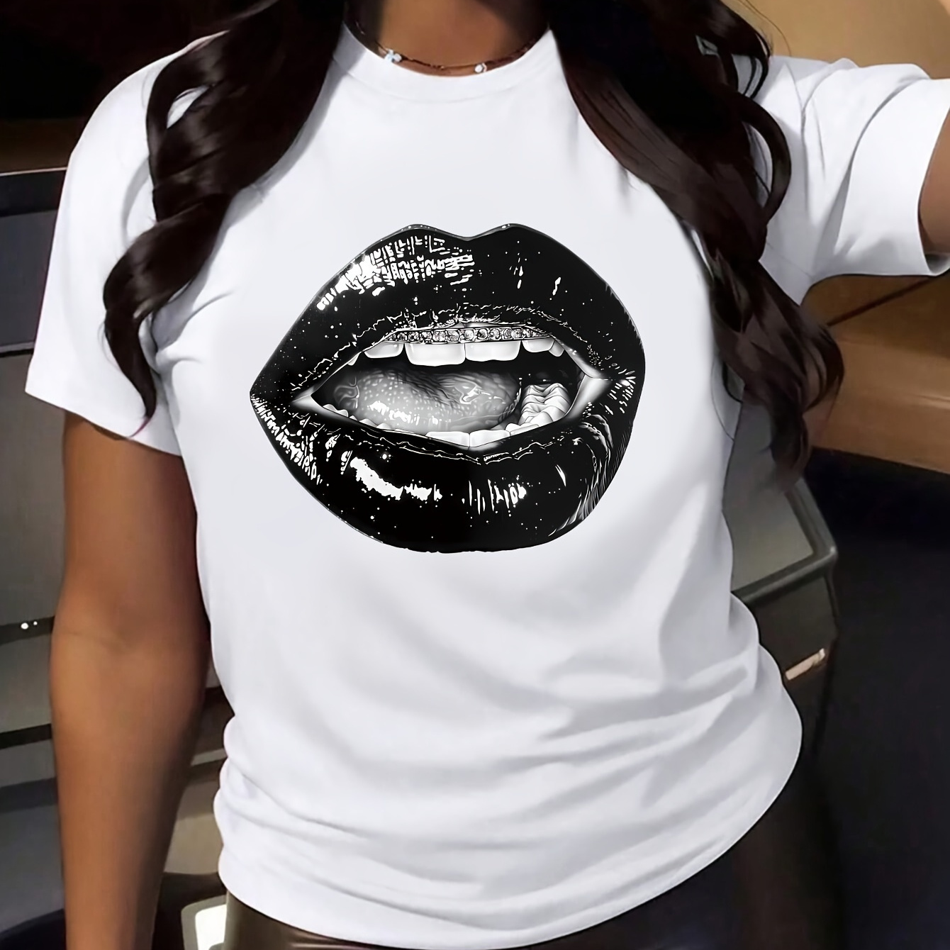 Size Graphic Tee For Women - Casual Crew Neck, Short Sleeve, Breathable Polyester - Summer
Size Graphic Tee For Women - Casual Crew Neck, Short Sleeve, Breathable Polyester - Summer