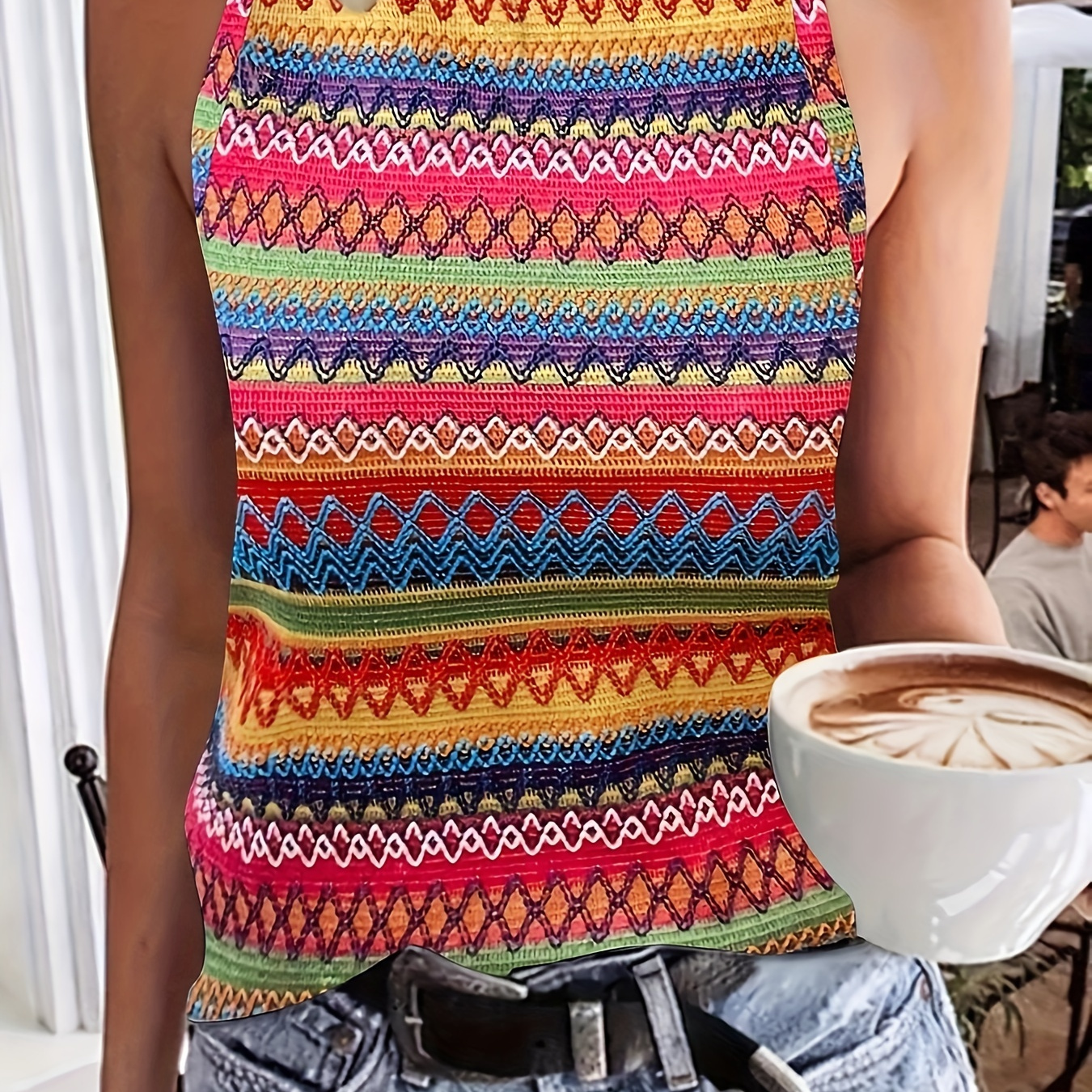 Striped Pattern Crew Neck Tank Top, Casual Sleeveless Tank Top For Spring & Summer, Women's Clothing
Striped Pattern Crew Neck Tank Top, Casual Sleeveless Tank Top For Spring & Summer, Women's Clothing