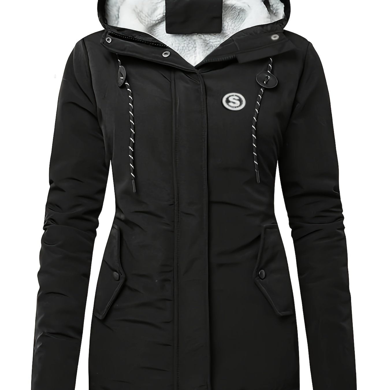 Fleece Lined Zip Up Parka Jacket Coat, Casual Long Sleeve Drawstring Hooded Thermal Outerwear For Fall & Winter, Women's Clothing
Fleece Lined Zip Up Parka Jacket Coat, Casual Long Sleeve Drawstring Hooded Thermal Outerwear For Fall & Winter, Women's Clothing