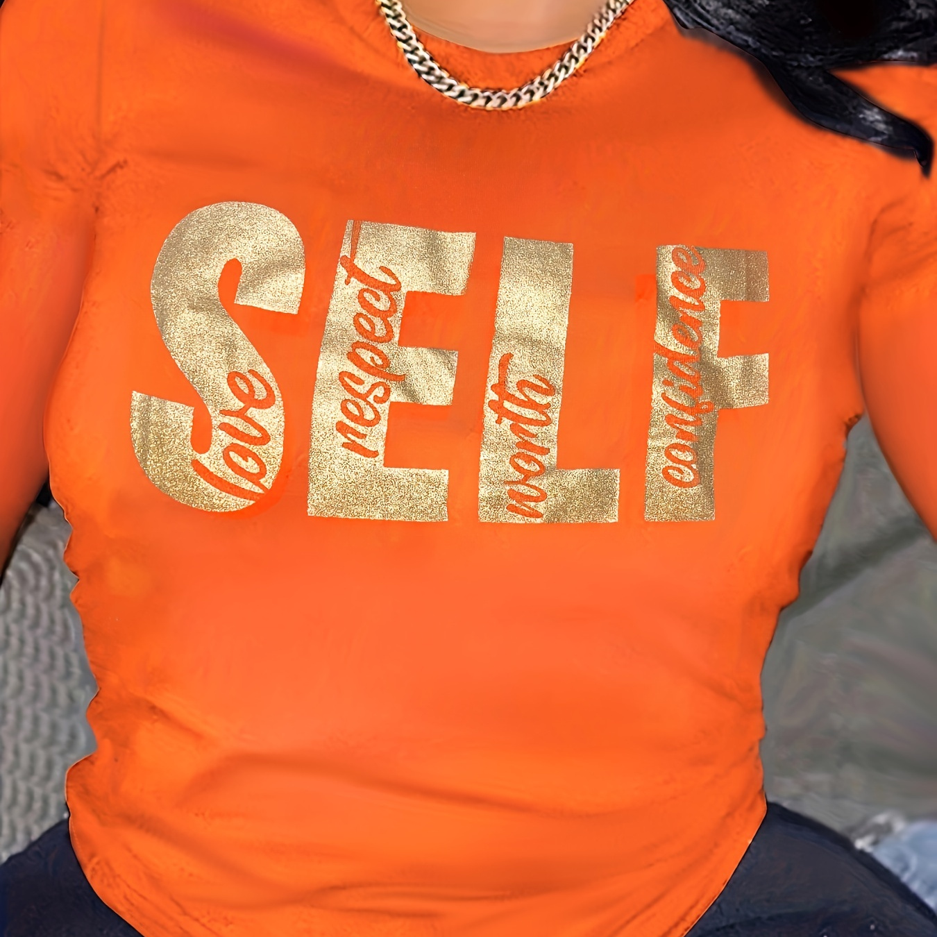 Self Print Crew Neck T-shirt, Casual Long Sleeve Top For Spring & Fall, Women's Clothing
Self Print Crew Neck T-shirt, Casual Long Sleeve Top For Spring & Fall, Women's Clothing