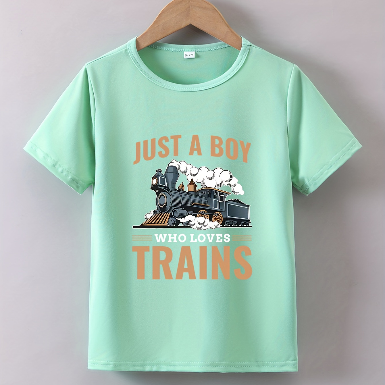 Boys' Summer Train Print T-shirt - Casual Short Sleeve, Soft Polyester , Round Neck, Non-transparent - Play & Casual Attire
Boys' Summer Train Print T-shirt - Casual Short Sleeve, Soft Polyester , Round Neck, Non-transparent - Play & Casual Attire