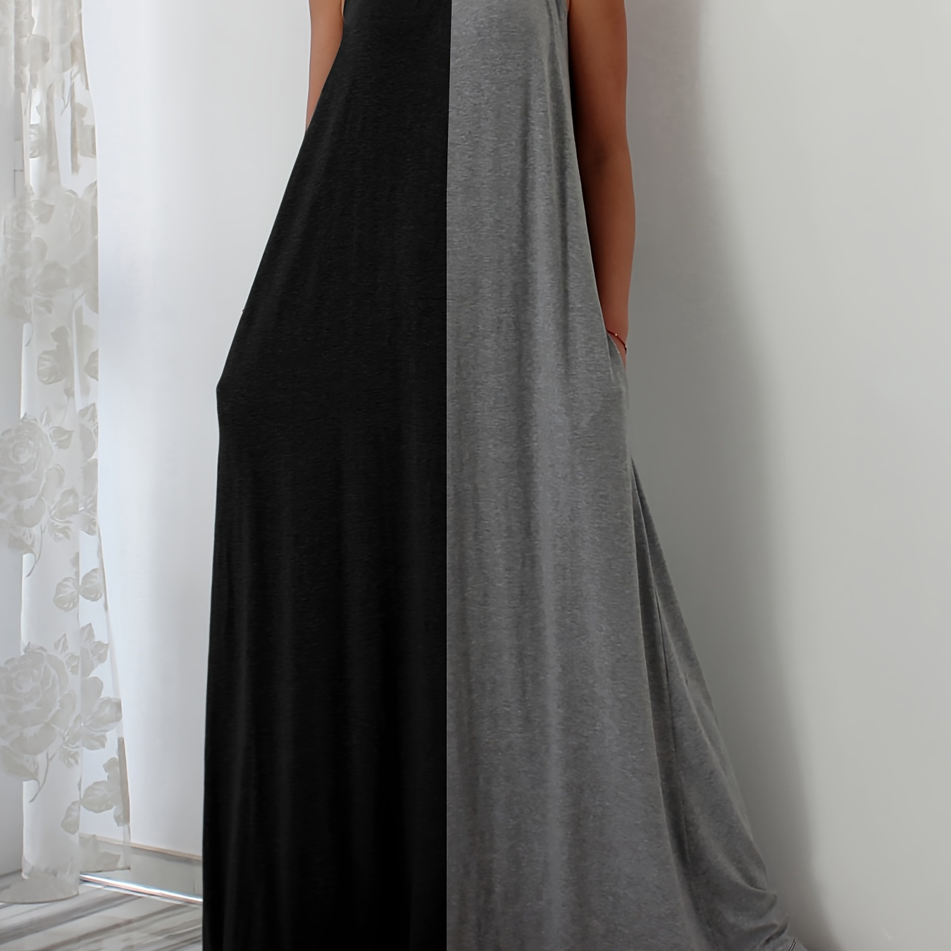 Plus Size Backless Dress, Casual Longline Sleeveless Loose Dress For , Women's Plus Size Clothing
Plus Size Backless Dress, Casual Longline Sleeveless Loose Dress For , Women's Plus Size Clothing