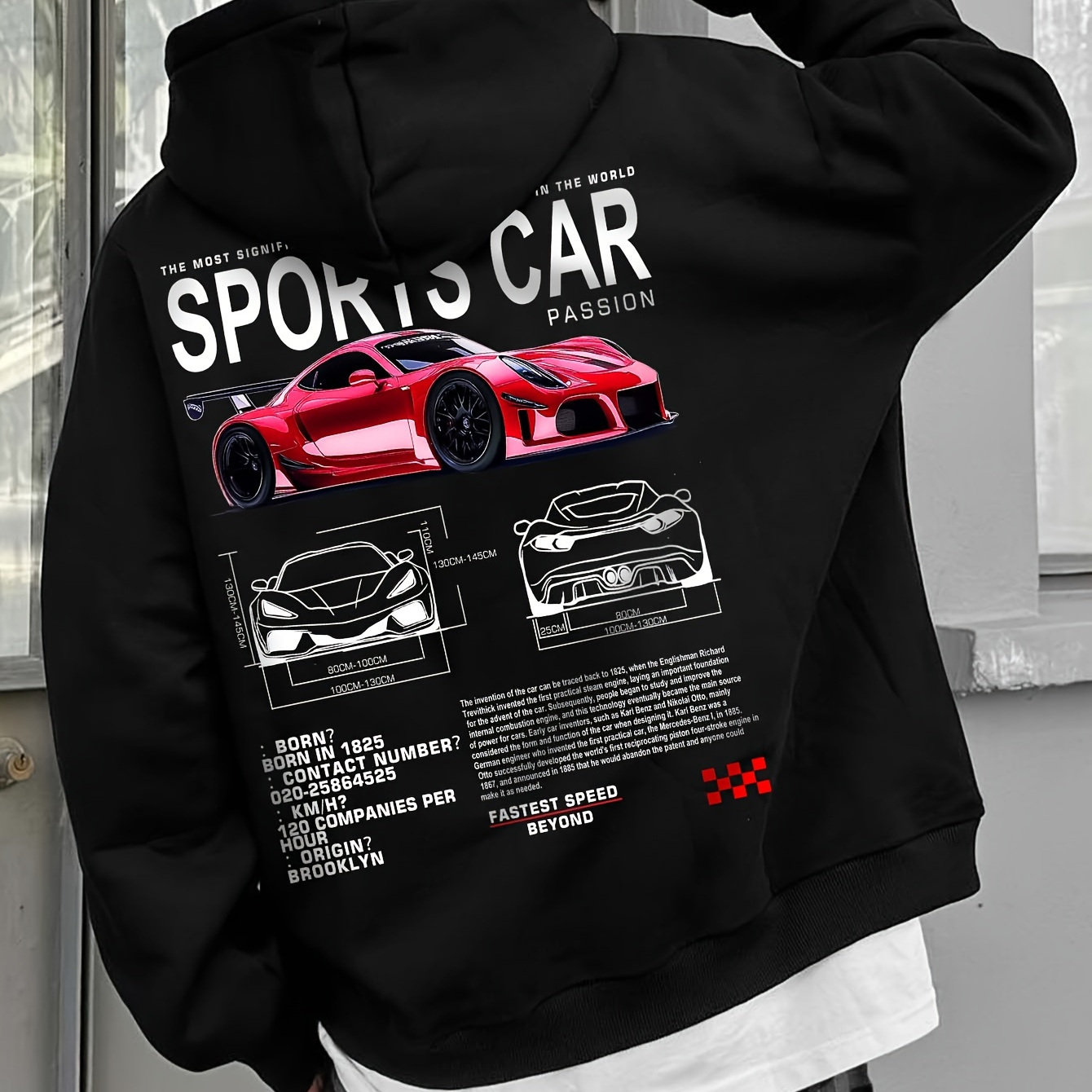 Men' Hoodie, Sports Car Print, Winter Essential, Casual Polyester, Regular Fit, Knitted With Stretch, Crew Neck, Graphic Detail
Men' Hoodie, Sports Car Print, Winter Essential, Casual Polyester, Regular Fit, Knitted With Stretch, Crew Neck, Graphic Detail