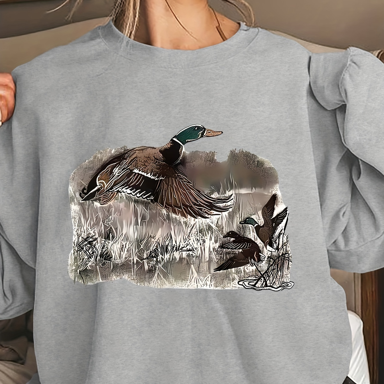 Casual Cartoon Print Sweatshirt - Polyester, Round Neck, Knitted Fabric For Autumn/winter
Casual Cartoon Print Sweatshirt - Polyester, Round Neck, Knitted Fabric For Autumn/winter