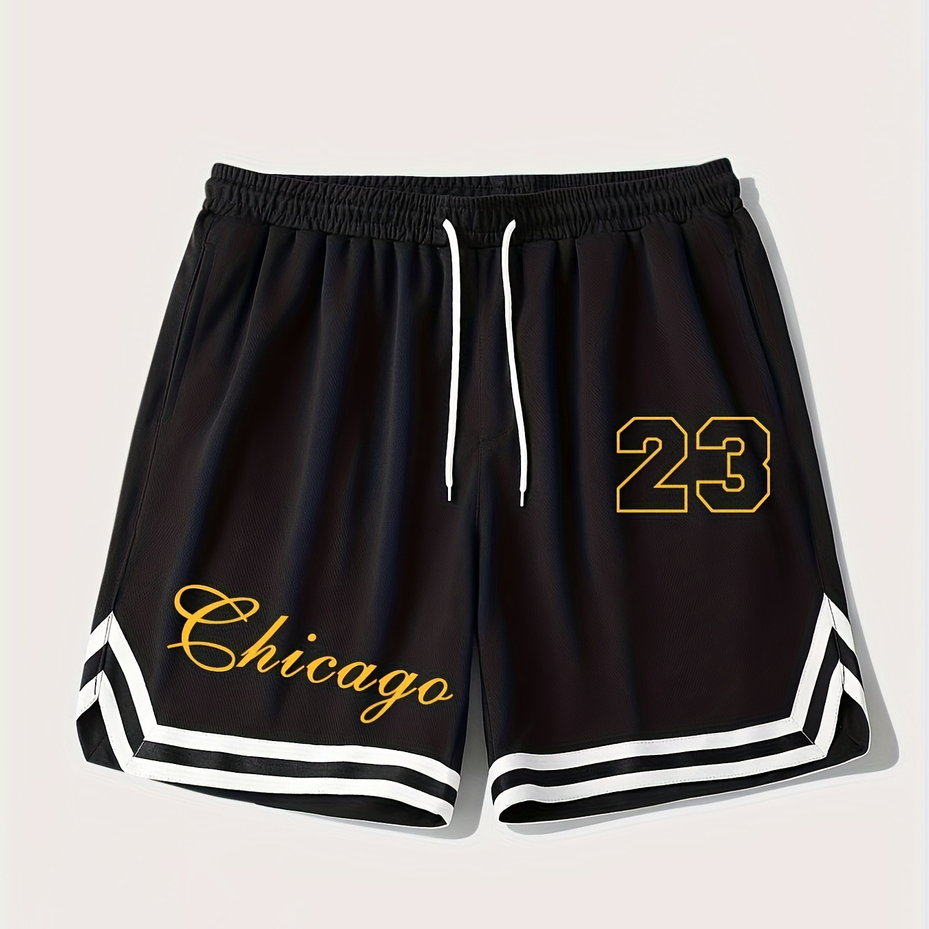 Letter Print Bottom Striped Shorts, Men's Casual Slightly Stretch Active Shorts For Summer Basketball Gym Workout Training
Letter Print Bottom Striped Shorts, Men's Casual Slightly Stretch Active Shorts For Summer Basketball Gym Workout Training