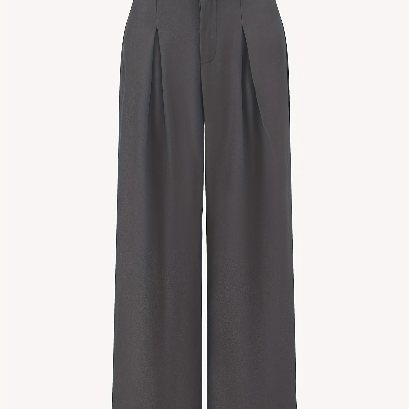 Women's Casual Wide Leg Pants, Solid Color Polyester 100% Woven Fabric, Loose Fit Trousers For Office And
Women's Casual Wide Leg Pants, Solid Color Polyester 100% Woven Fabric, Loose Fit Trousers For Office And
