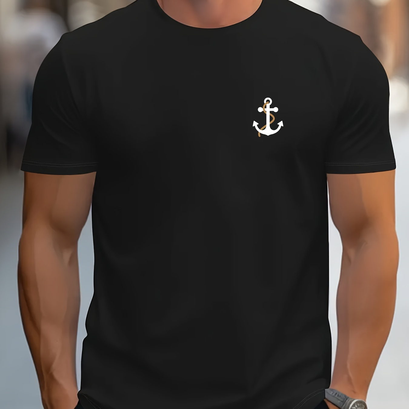 Anchor Graphic Tee For Men, Comfy Round Neck Short Sleeve Summer Casual T-shirt, Men's Clothing
Anchor Graphic Tee For Men, Comfy Round Neck Short Sleeve Summer Casual T-shirt, Men's Clothing