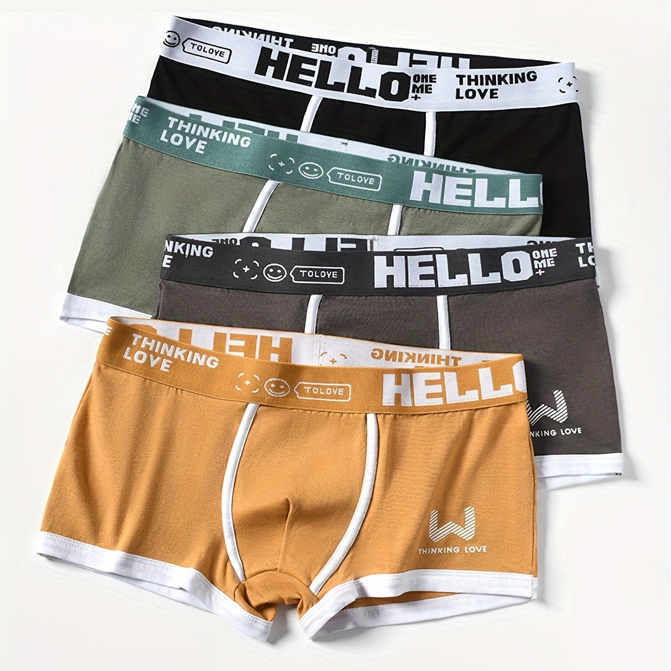 4pcs Men's Underwear, Cotton Breathable Soft Comfy Stretchy Boxer Briefs Shorts, Sports Trunks, Underpants For Daily Wear
4pcs Men's Underwear, Cotton Breathable Soft Comfy Stretchy Boxer Briefs Shorts, Sports Trunks, Underpants For Daily Wear