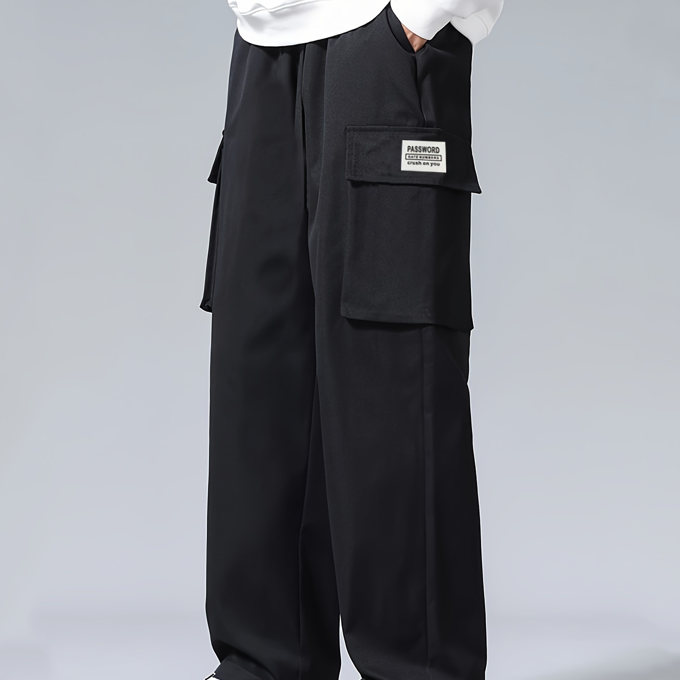 Boys Trendy Letter Print Loose Fit Cargo Pants, Flap Pockets Trousers, Boys Clothes For Spring & Autumn
Boys Trendy Letter Print Loose Fit Cargo Pants, Flap Pockets Trousers, Boys Clothes For Spring & Autumn