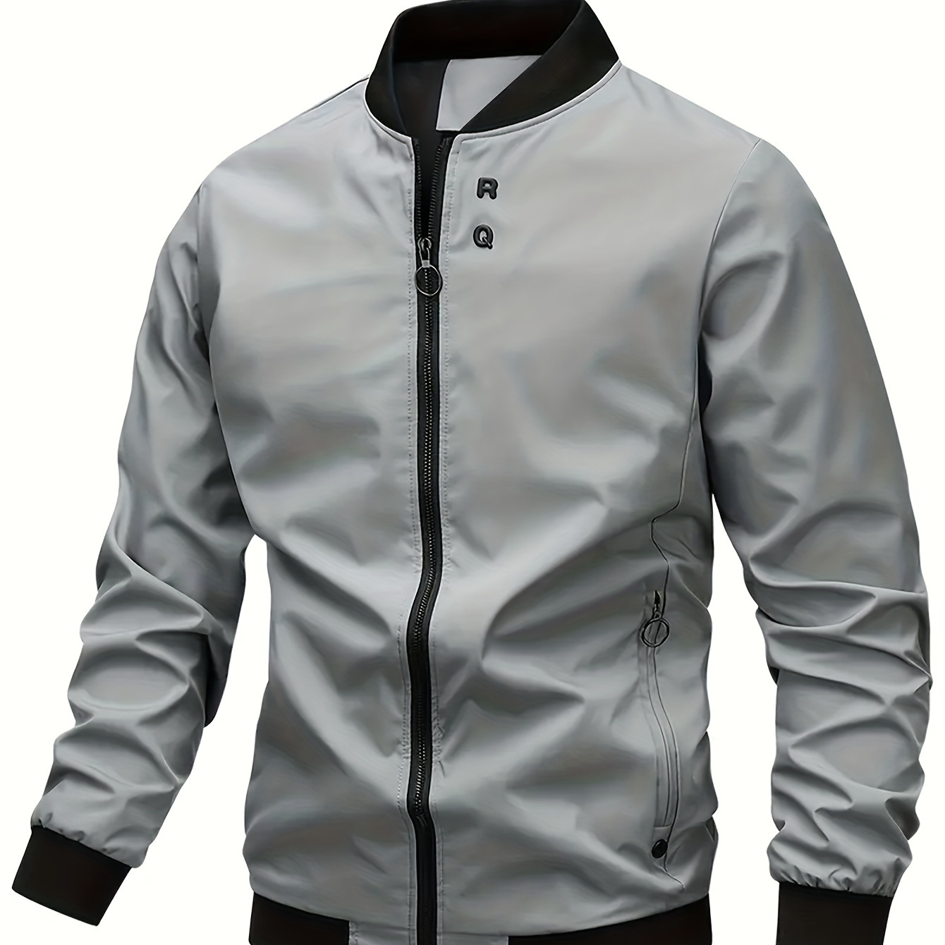 Men's Casual Baseball Collar Jacket, 100% Polyester Solid & Active Zippered Jacket, Regular Fit, Non-stretch Woven Fabric, With Long Regular Sleeves, For Daily & Casual Wear
Men's Casual Baseball Collar Jacket, 100% Polyester Solid & Active Zippered Jacket, Regular Fit, Non-stretch Woven Fabric, With Long Regular Sleeves, For Daily & Casual Wear
