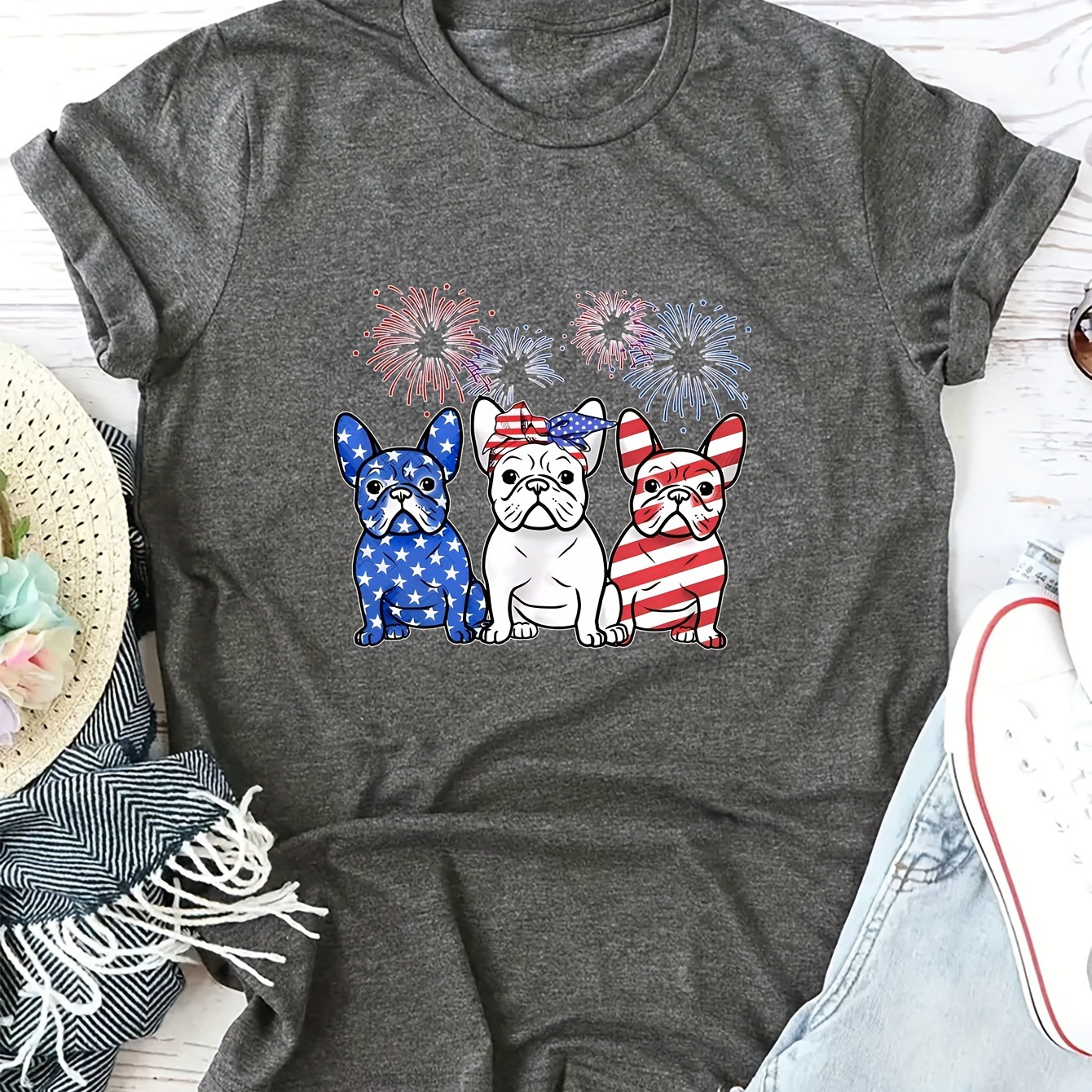 Plus Size Independence Day Print T-shirt, Casual Short Sleeve Crew Neck Top For Spring & Summer, Women's Plus Size Clothing
Plus Size Independence Day Print T-shirt, Casual Short Sleeve Crew Neck Top For Spring & Summer, Women's Plus Size Clothing