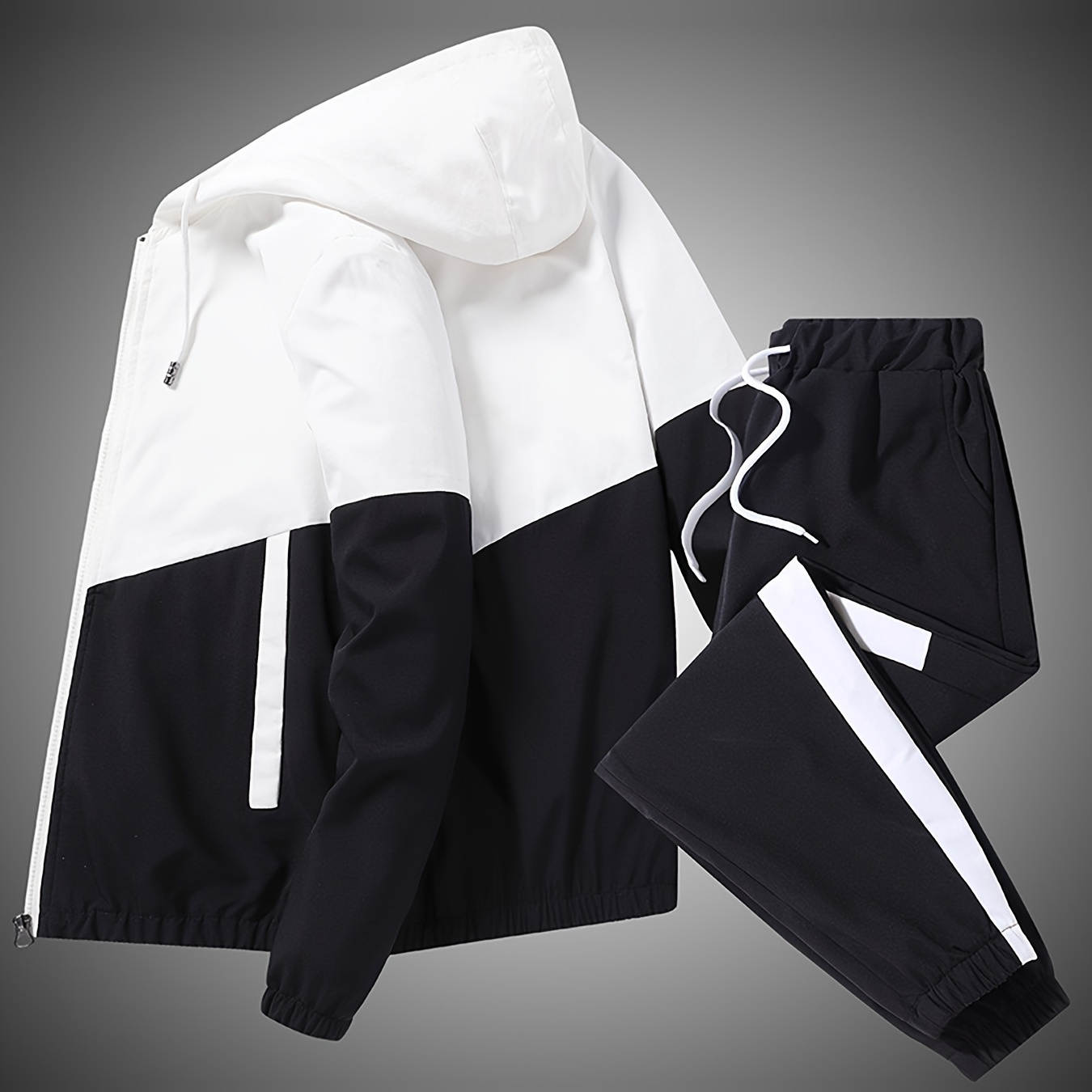 Men's 2-piece Sportswear Set, Casual And Comfortable Outfit With Hooded Jacket And Long Pants, Fashionable And
Men's 2-piece Sportswear Set, Casual And Comfortable Outfit With Hooded Jacket And Long Pants, Fashionable And