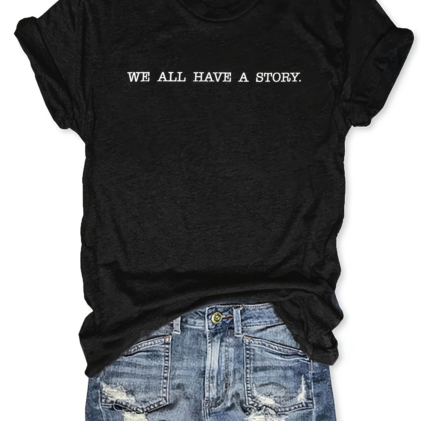 Letter Print Crew Neck T-shirt, Casual Short Sleeve T-shirt For Spring & Summer, Women's Clothing
Letter Print Crew Neck T-shirt, Casual Short Sleeve T-shirt For Spring & Summer, Women's Clothing