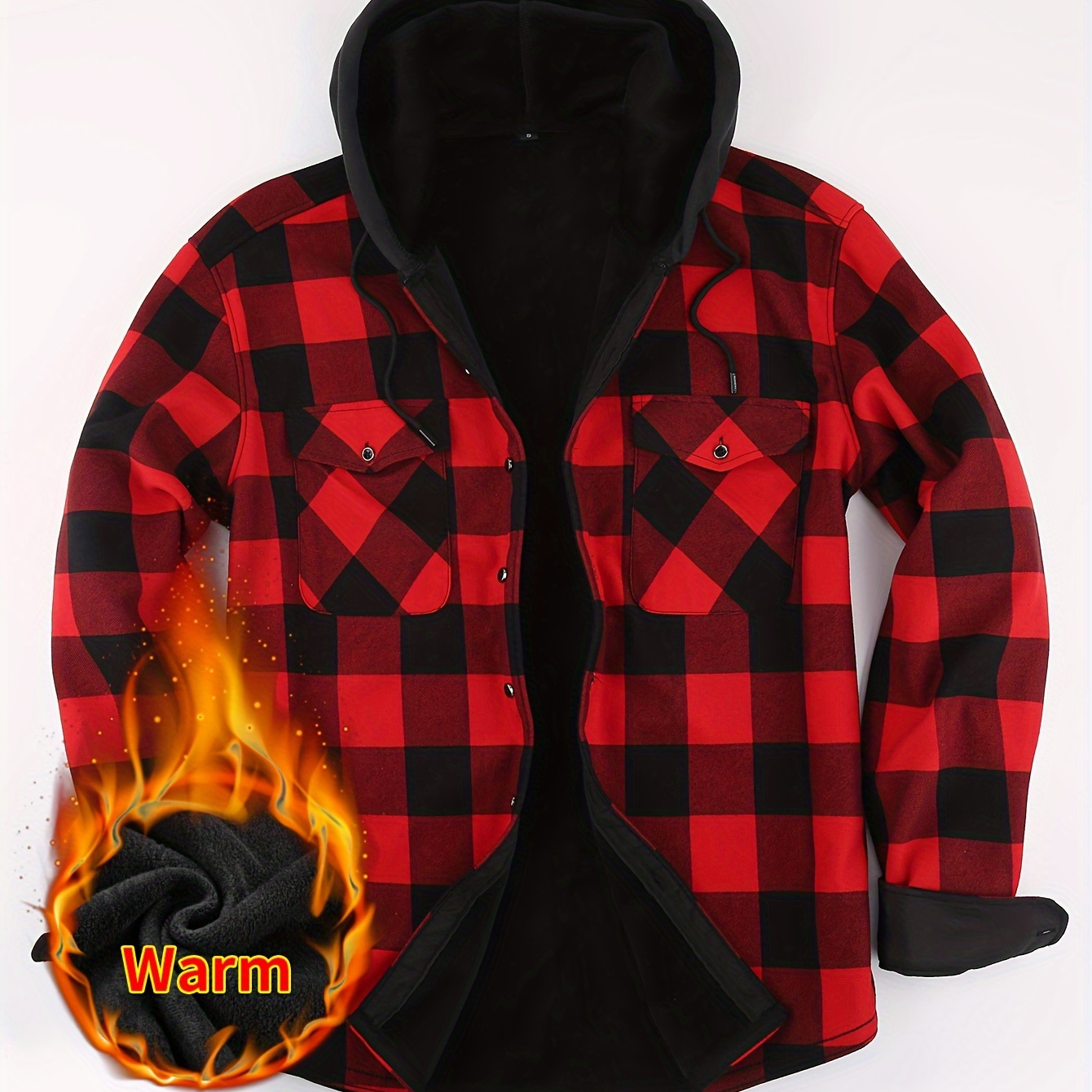 Men's Plaid Hooded Plush Long Sleeve Shirt, Trendy Comfy Warm Thermal Shirt For Autumn Winter
Men's Plaid Hooded Plush Long Sleeve Shirt, Trendy Comfy Warm Thermal Shirt For Autumn Winter