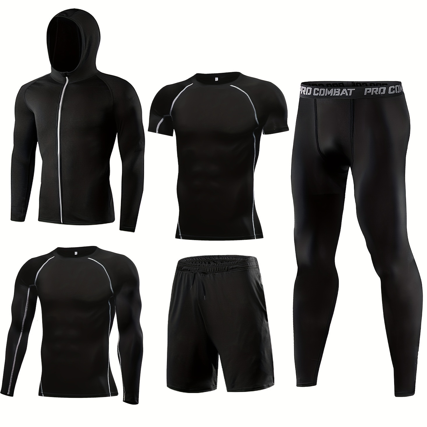 5pcs Xinso Prince, Pantalons De Compression Pour Hommes, Short De Sport, Chemise À Manches Longues, Veste Athlétiques, Vêtements De Gymnastique À Séchage Rapide
5pcs Xinso Prince, Pantalons De Compression Pour Hommes, Short De Sport, Chemise À Manches Longues, Veste Athlétiques, Vêtements De Gymnastique À Séchage Rapide