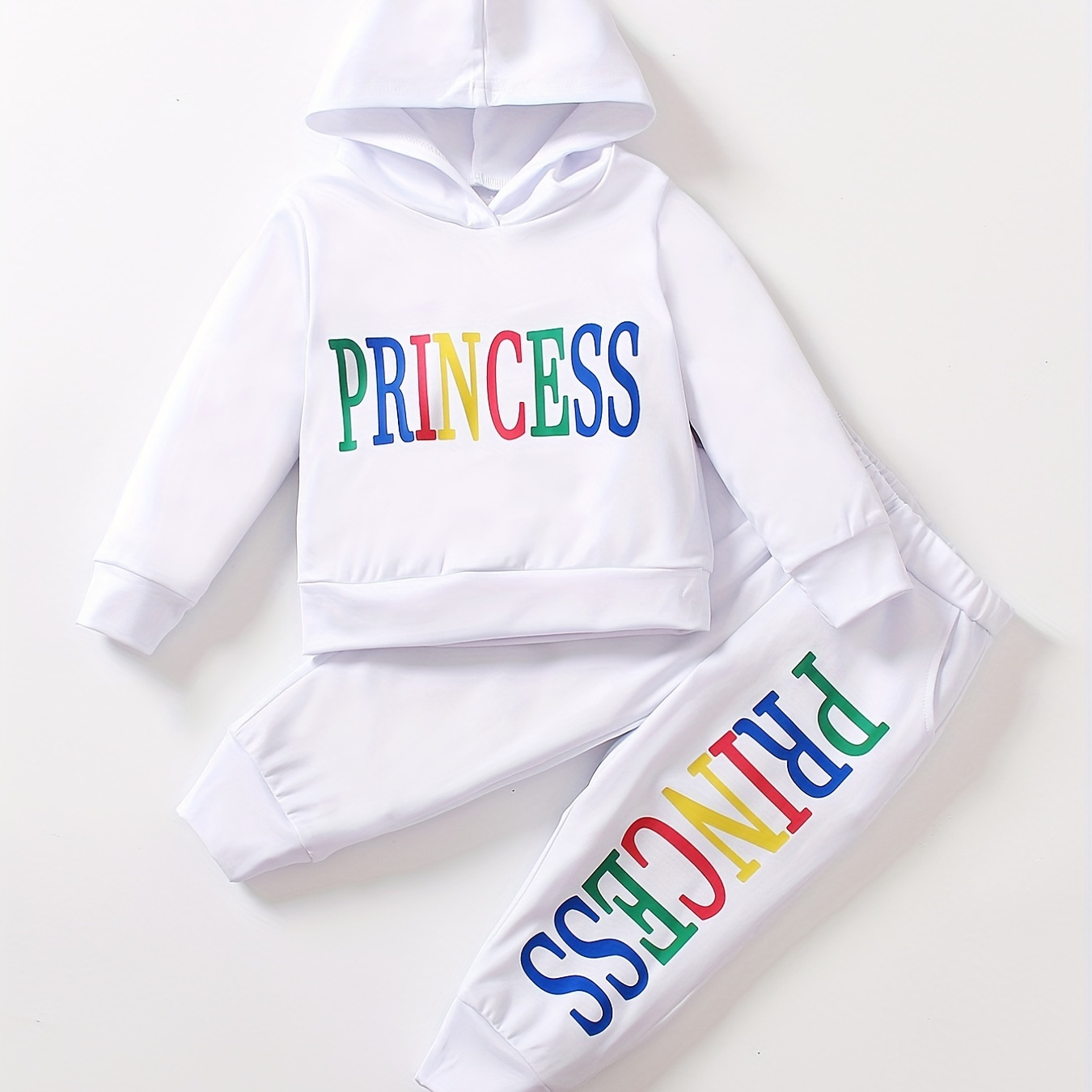 Girl's 2pcs Hoodie & Elastic Waist Sweatpants Set, Princess Print Casual Outfits, Kids Clothes For Spring Fall
Girl's 2pcs Hoodie & Elastic Waist Sweatpants Set, Princess Print Casual Outfits, Kids Clothes For Spring Fall