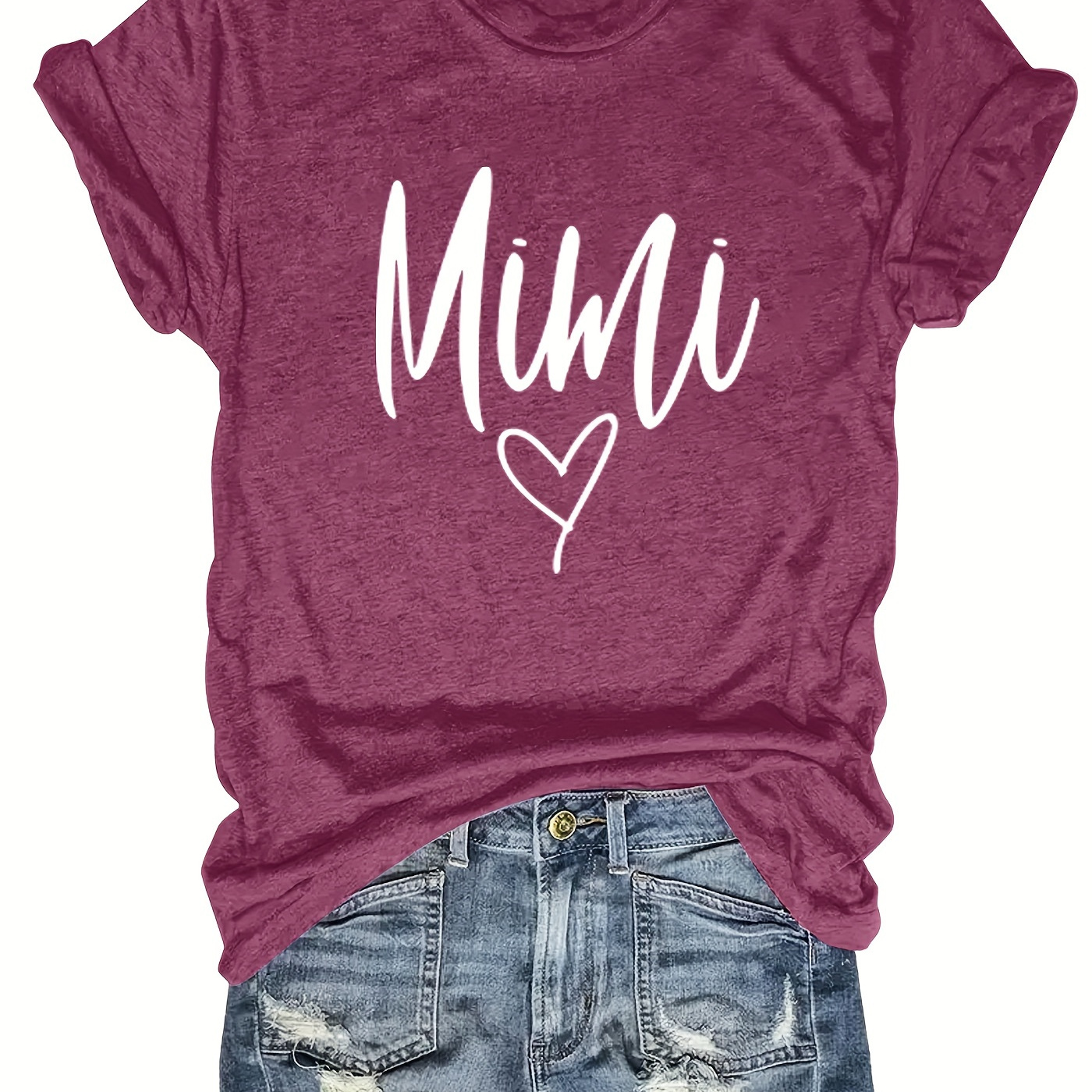 Letter Print T-shirt, Short Sleeve Crew Neck Casual Top For Summer & Spring, Women's Clothing
Letter Print T-shirt, Short Sleeve Crew Neck Casual Top For Summer & Spring, Women's Clothing