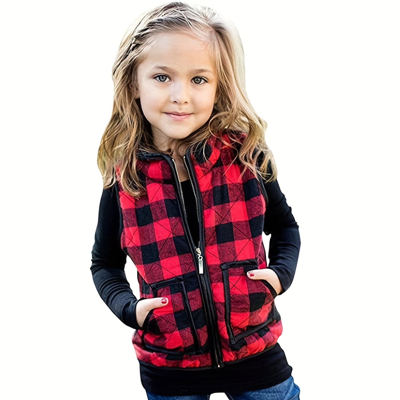 Toddler Kid Girls Christmas Plaid Vest Jacket Coat With Pockets Winter Warm Clothes For Kids
Toddler Kid Girls Christmas Plaid Vest Jacket Coat With Pockets Winter Warm Clothes For Kids