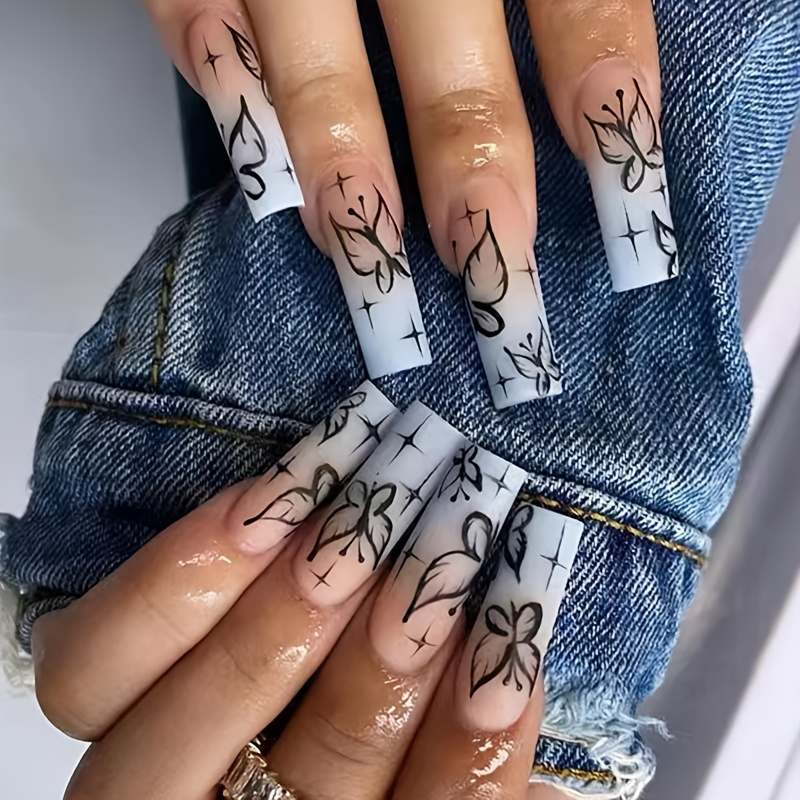 Medium Length Press On Nails, Artificial Acrylic Fake Nails For Women, 24 Pcs Full Cover Reusable False Nails Kits, Gradient Butterfly Nails Design, Glue On Nails Fake Nails
Medium Length Press On Nails, Artificial Acrylic Fake Nails For Women, 24 Pcs Full Cover Reusable False Nails Kits, Gradient Butterfly Nails Design, Glue On Nails Fake Nails