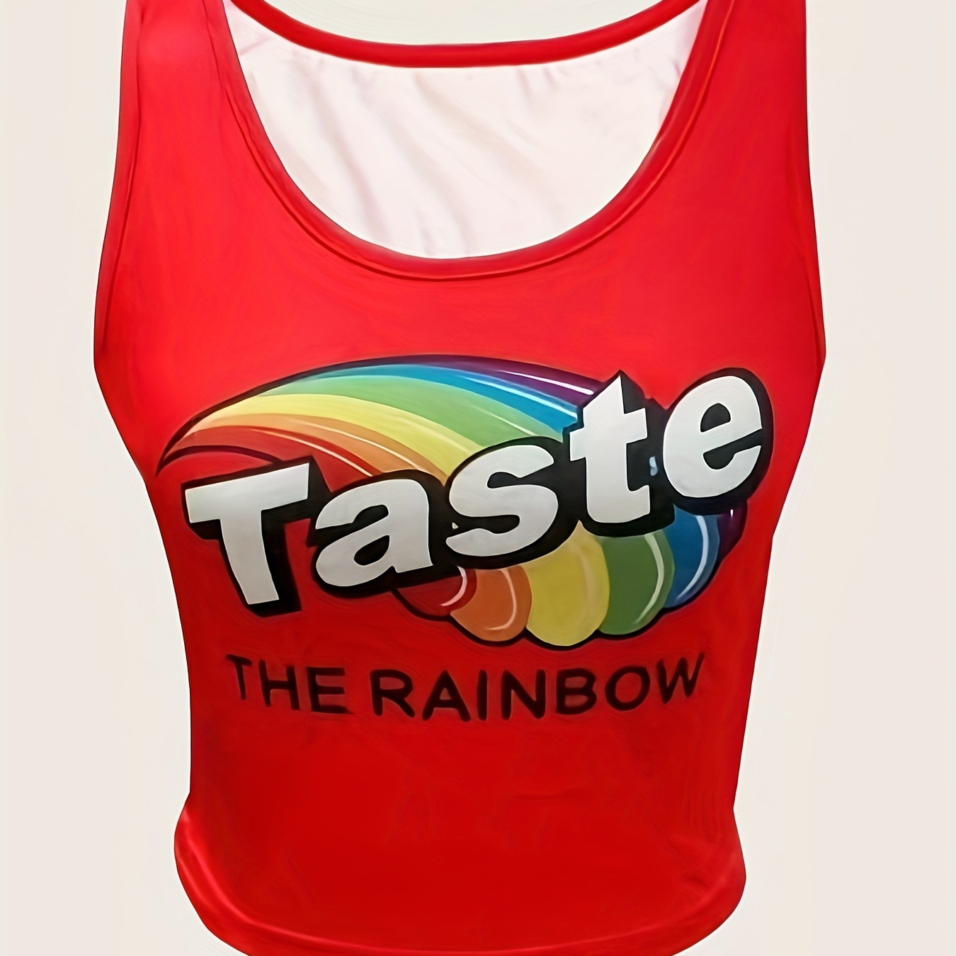 Rainbow & Letter Print Top, Casual Crew Neck Sleeveless Tank Top For Spring & Summer, Women's Clothing
Rainbow & Letter Print Top, Casual Crew Neck Sleeveless Tank Top For Spring & Summer, Women's Clothing
