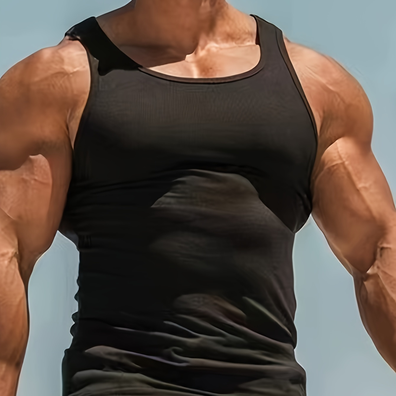 Men' Tank Top, Active Crew Neck Skinny Sleeveless Top, Men's Clothing For Summer Outdoor
Men' Tank Top, Active Crew Neck Skinny Sleeveless Top, Men's Clothing For Summer Outdoor