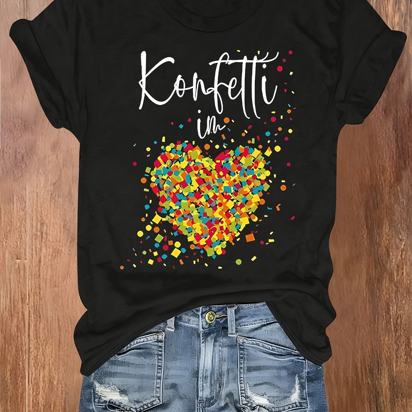 Women's Plus Size Casual T-shirt With Unique Heart & Letter Design - Breathable Polyester, Round Neck, Short Sleeve - Summer
Women's Plus Size Casual T-shirt With Unique Heart & Letter Design - Breathable Polyester, Round Neck, Short Sleeve - Summer