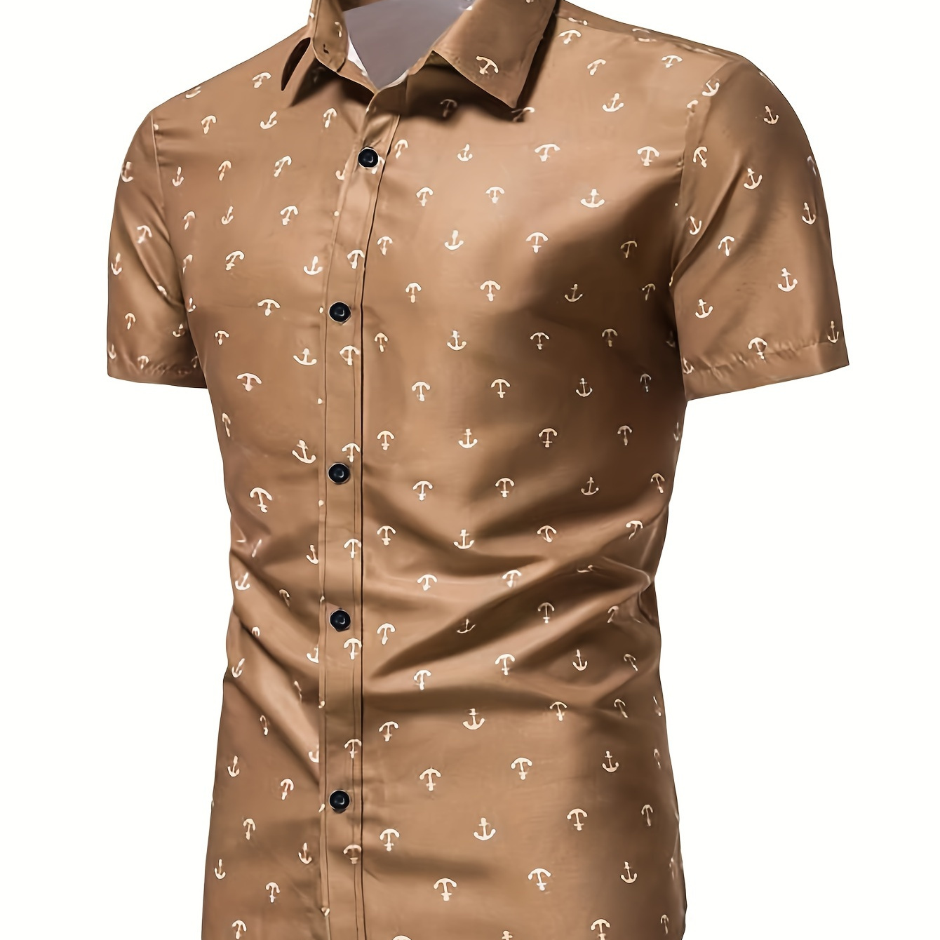2024 Men's Anchor Graphic Pattern Print Short Sleeve Button Up Lapel Shirt, Casual And Chic Tops For Summer Outdoors Wear
2024 Men's Anchor Graphic Pattern Print Short Sleeve Button Up Lapel Shirt, Casual And Chic Tops For Summer Outdoors Wear