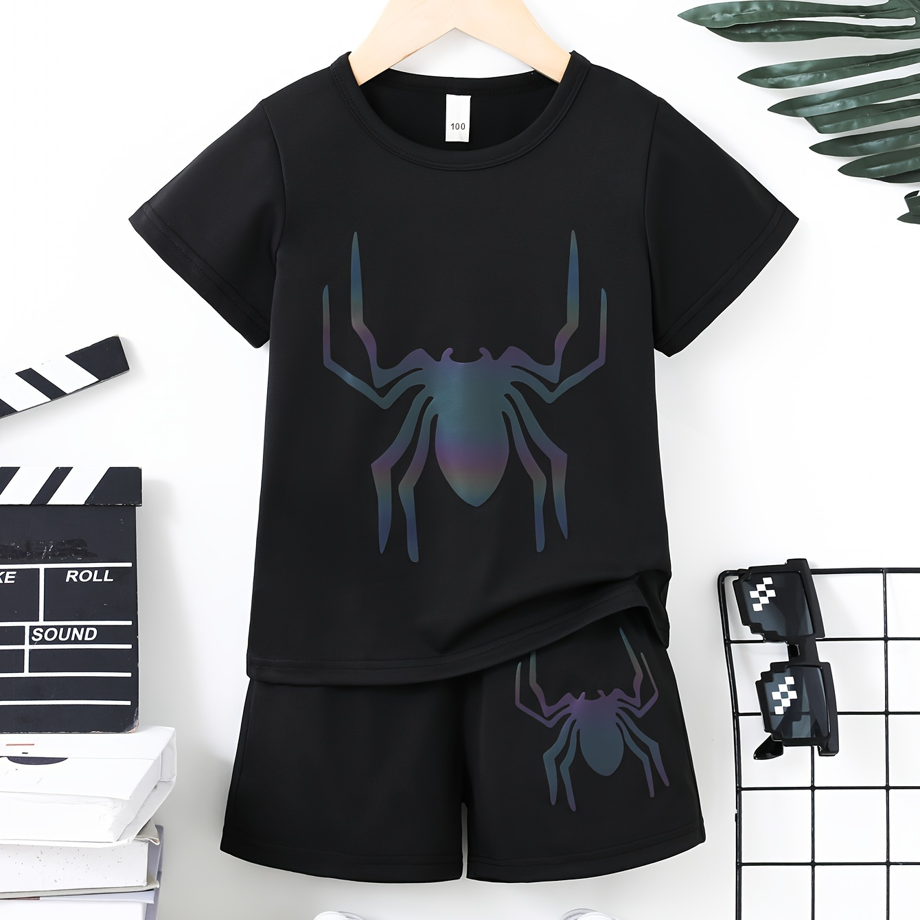 2pcs Boys Casual Spider Graphic Print Short Sleeve T-shirt & Shorts Set, Comfy Summer Boys Clothes
2pcs Boys Casual Spider Graphic Print Short Sleeve T-shirt & Shorts Set, Comfy Summer Boys Clothes