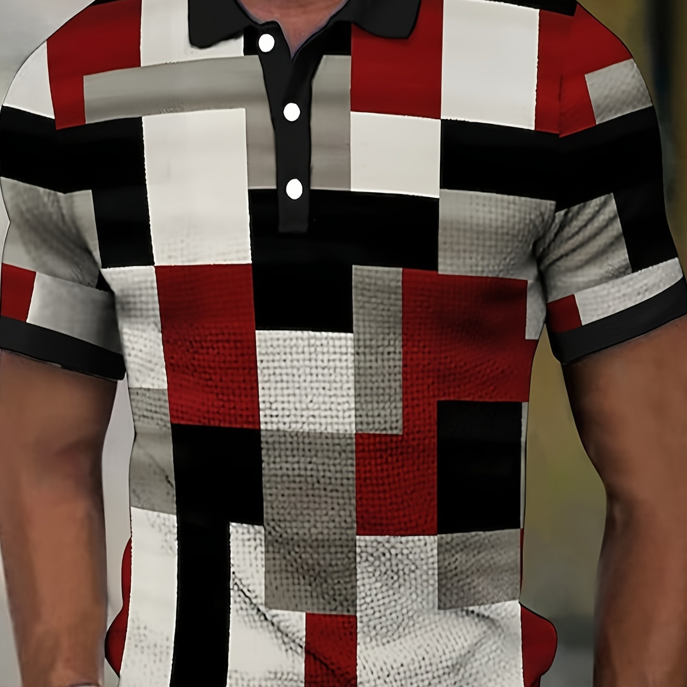 Men's Casual Retro Plaid Lapel 1/4 Button Short Sleeve Shirt For Men's Fitness Training
Men's Casual Retro Plaid Lapel 1/4 Button Short Sleeve Shirt For Men's Fitness Training