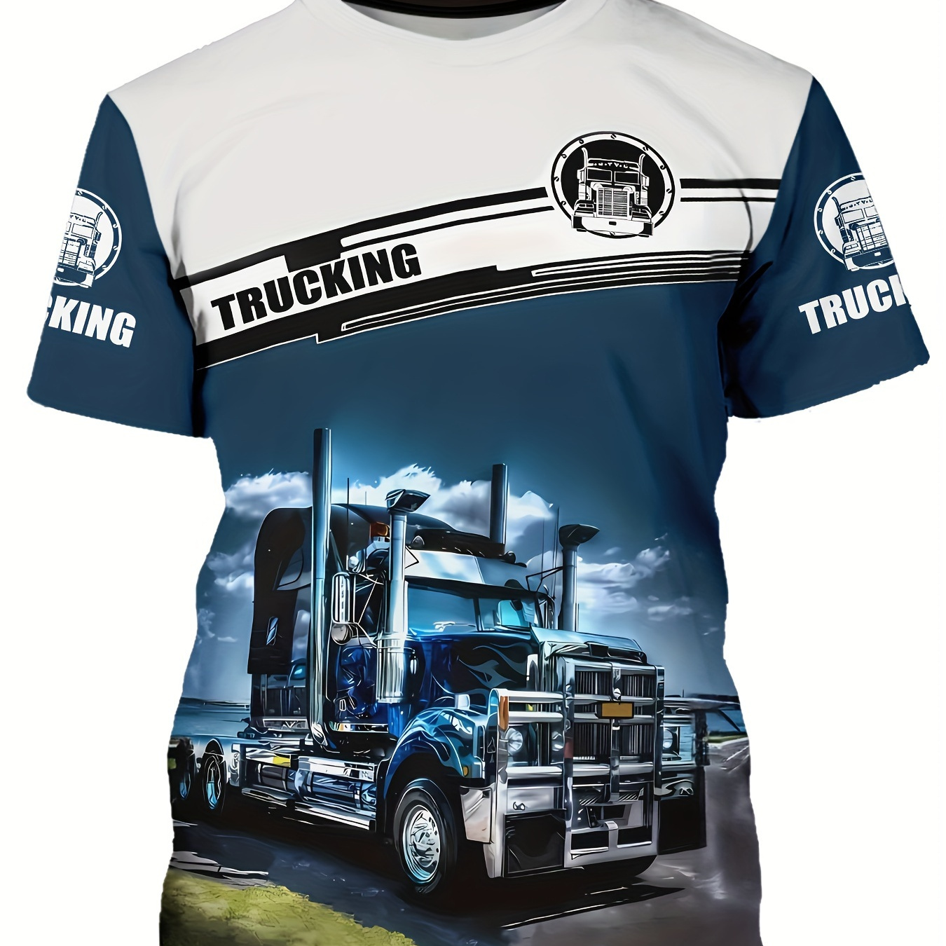 Men's Truck Print T-shirt, Casual Short Sleeve Crew Neck Tee, Men's Clothing For Outdoor
Men's Truck Print T-shirt, Casual Short Sleeve Crew Neck Tee, Men's Clothing For Outdoor