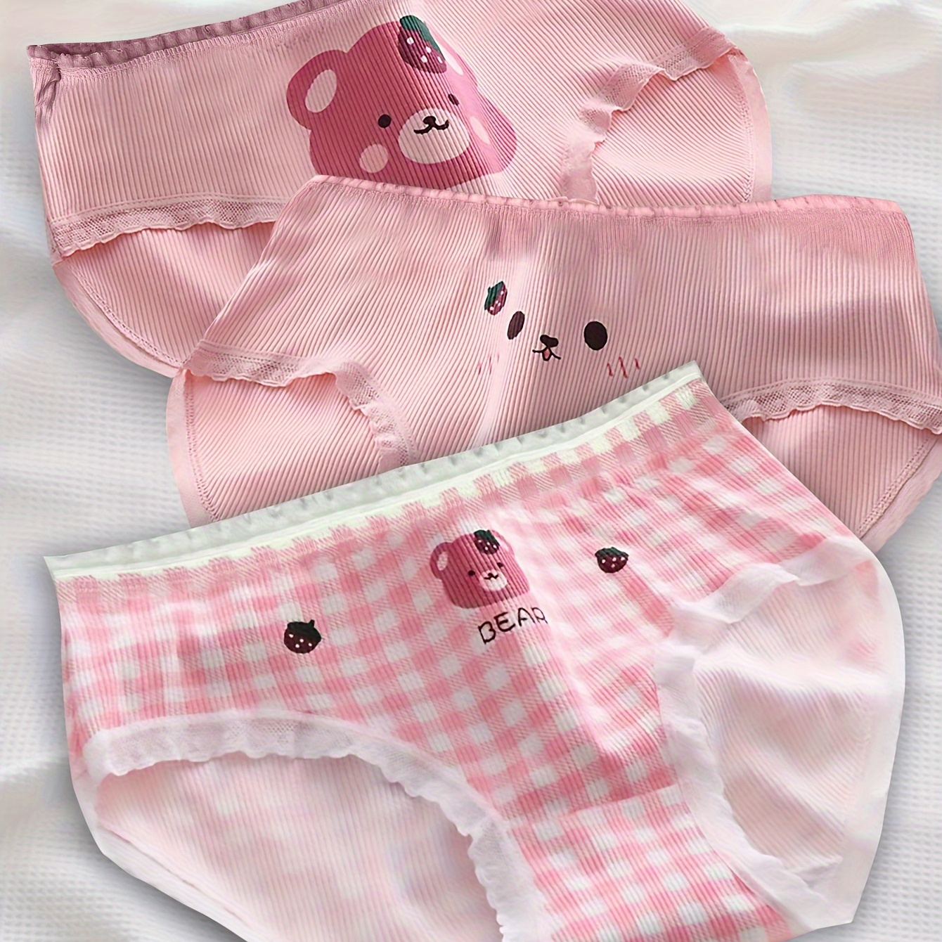 3pcs Culottes Triangle Mignonnes Rose avec Cartoon pour Filles, Mélange de Polyester Respirant & , Taille Élastique - Sous-vêtements pour Élèves, Sous-vêtements Mignons
3pcs Culottes Triangle Mignonnes Rose avec Cartoon pour Filles, Mélange de Polyester Respirant & , Taille Élastique - Sous-vêtements pour Élèves, Sous-vêtements Mignons