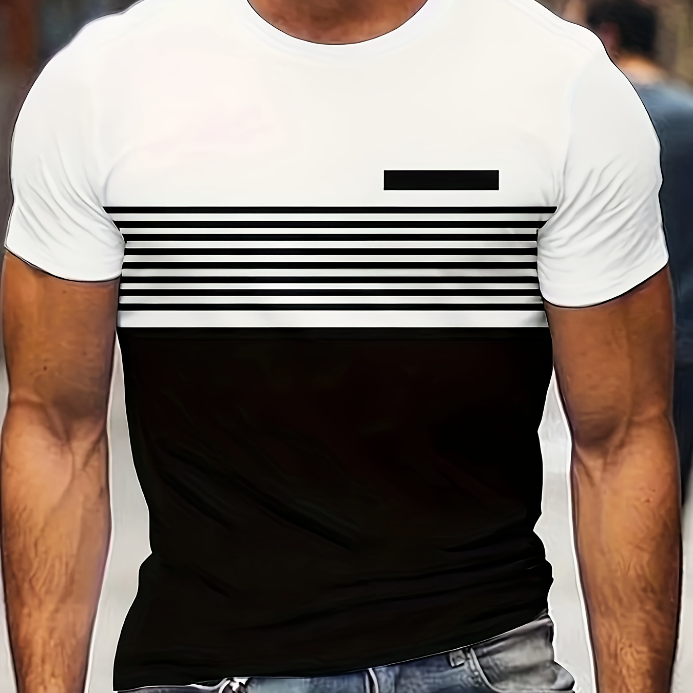Men's Printed T-shirt, Casual Round Neck, Polyester, Short Sleeve, Regular Fit, Summer Fashion Top, Knit Fabric, For Adult Casual
Men's Printed T-shirt, Casual Round Neck, Polyester, Short Sleeve, Regular Fit, Summer Fashion Top, Knit Fabric, For Adult Casual
