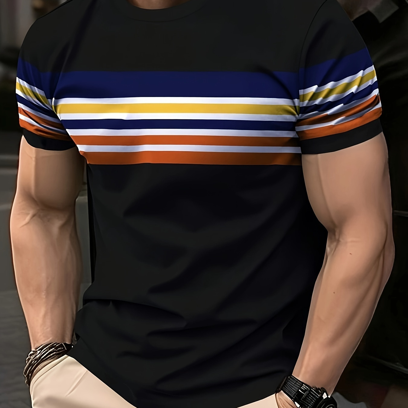 Men's Casual Crew Neck T-shirt With Print - Breathable Polyester, Machine Washable, Summer-ready, Non-transparent, Regular Fit, Letter Design - & Vacation
Men's Casual Crew Neck T-shirt With Print - Breathable Polyester, Machine Washable, Summer-ready, Non-transparent, Regular Fit, Letter Design - & Vacation