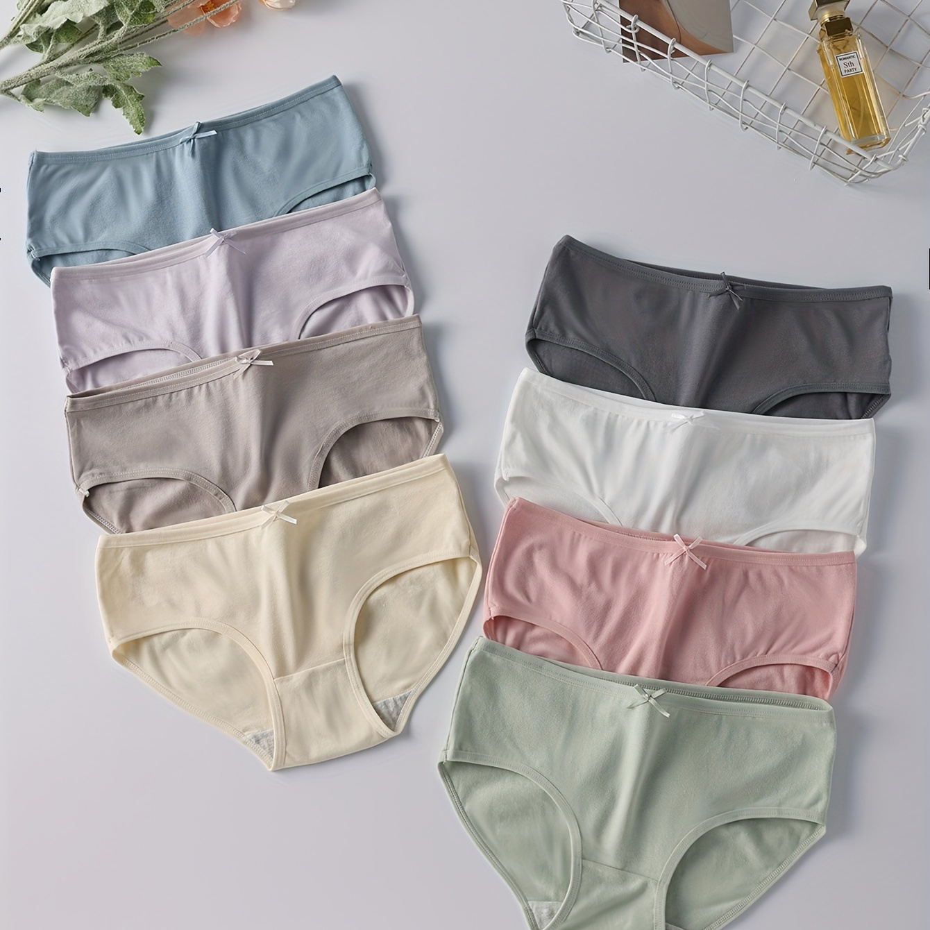 8pcs Solid Bow Decor Seamless Briefs, Simple Comfy Breathable Stretchy Intimates Panties, Women's Lingerie & Underwear
8pcs Solid Bow Decor Seamless Briefs, Simple Comfy Breathable Stretchy Intimates Panties, Women's Lingerie & Underwear