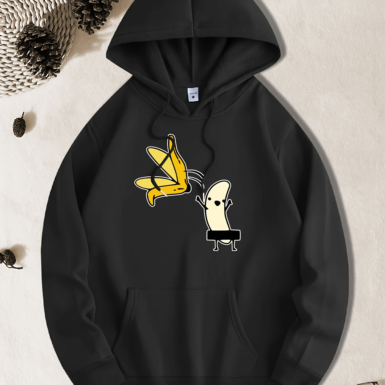 Humorous Banana Printed Men's Comfortable Stylish Hooded Sweatshirt With Long Sleeves, Regular Fit Top For Men's Autumn & Winter Outdoor Wear, As A Gift
Humorous Banana Printed Men's Comfortable Stylish Hooded Sweatshirt With Long Sleeves, Regular Fit Top For Men's Autumn & Winter Outdoor Wear, As A Gift
