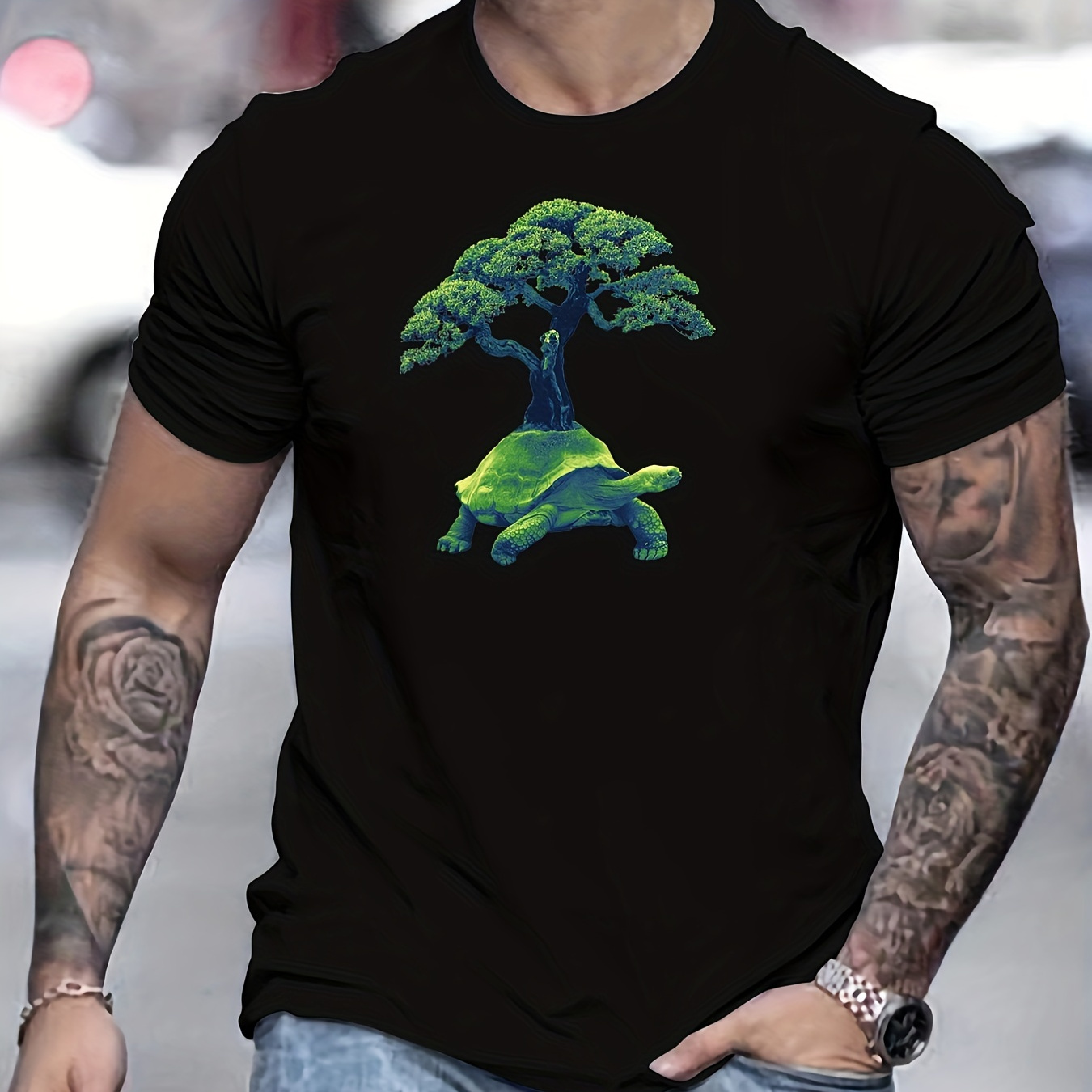Turtle Tree Pattern Print Men's Comfy Chic T-shirt, Graphic Tee Men's Summer Outdoor Clothes, Men's Clothing, Tops For Men, Gift For Men
Turtle Tree Pattern Print Men's Comfy Chic T-shirt, Graphic Tee Men's Summer Outdoor Clothes, Men's Clothing, Tops For Men, Gift For Men